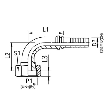 24291,24292  American ORFs internal thread flat 90°elbow