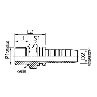 16011,16012 American SAE external thread with 0-ring connector