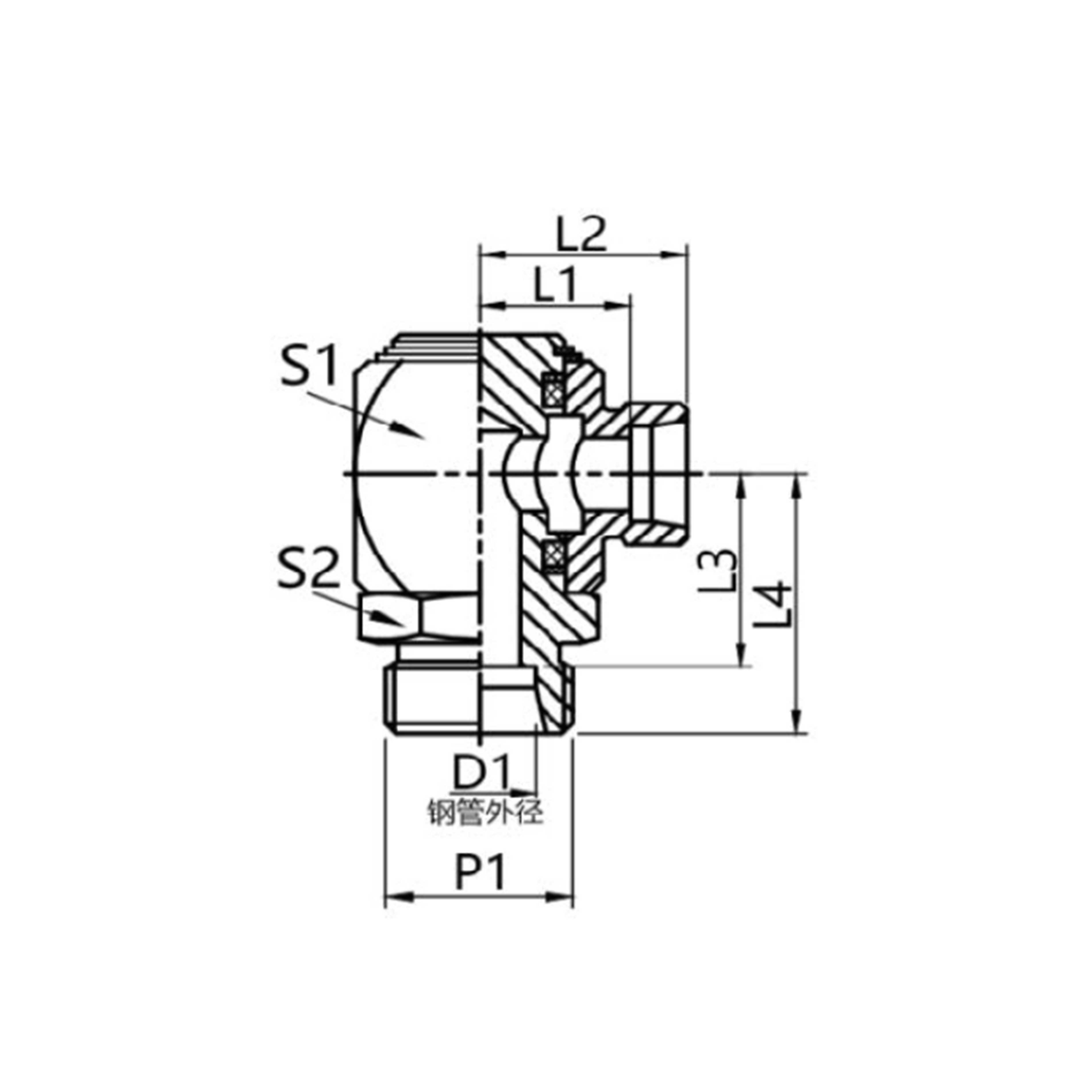 DGWES  Rotary elbow connector
