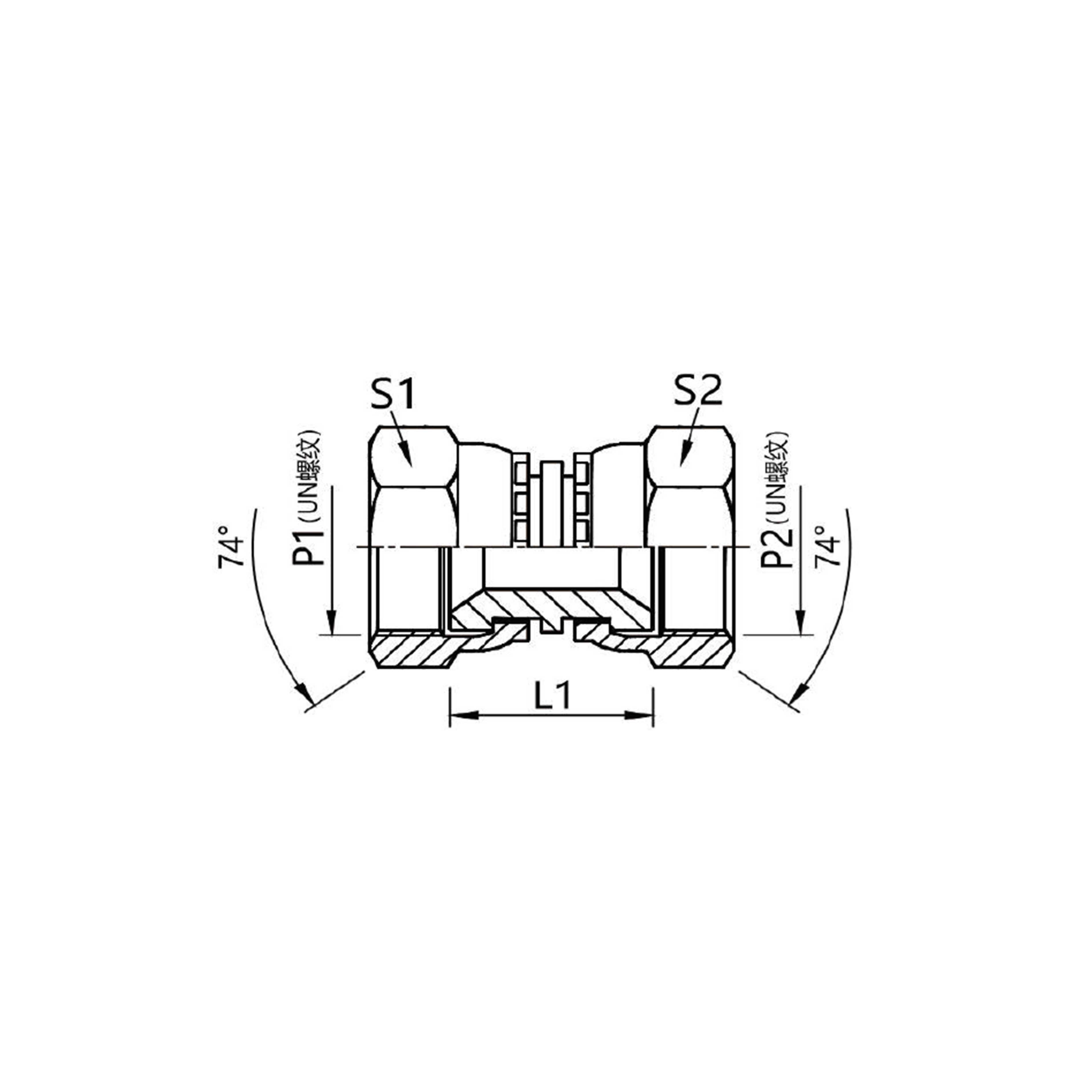 3J  American-made Jlc internal thread 74 internal cone connector