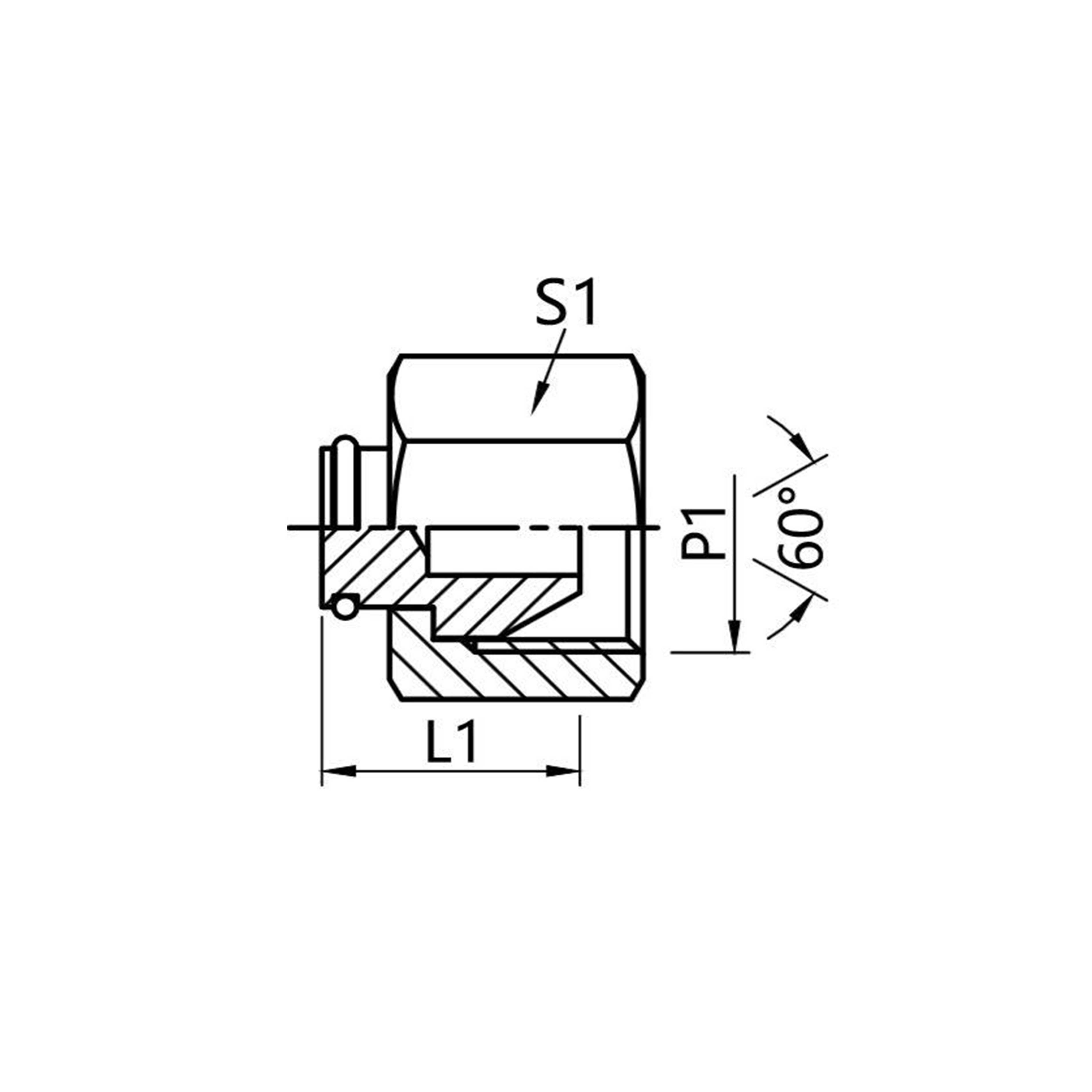 9B  British pipe internal thread 60° external cone plug