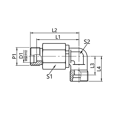 DG 103  Bent-through ball bearing swivel connecto