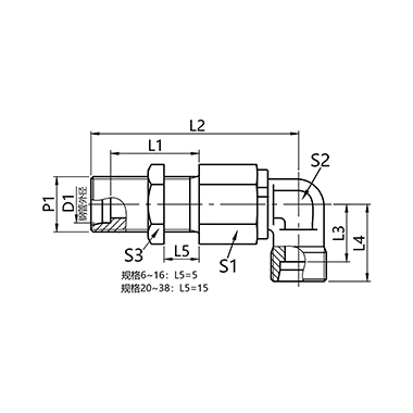 DG 108  Right Angle Bulkhead Ball Bearing Rotary connector