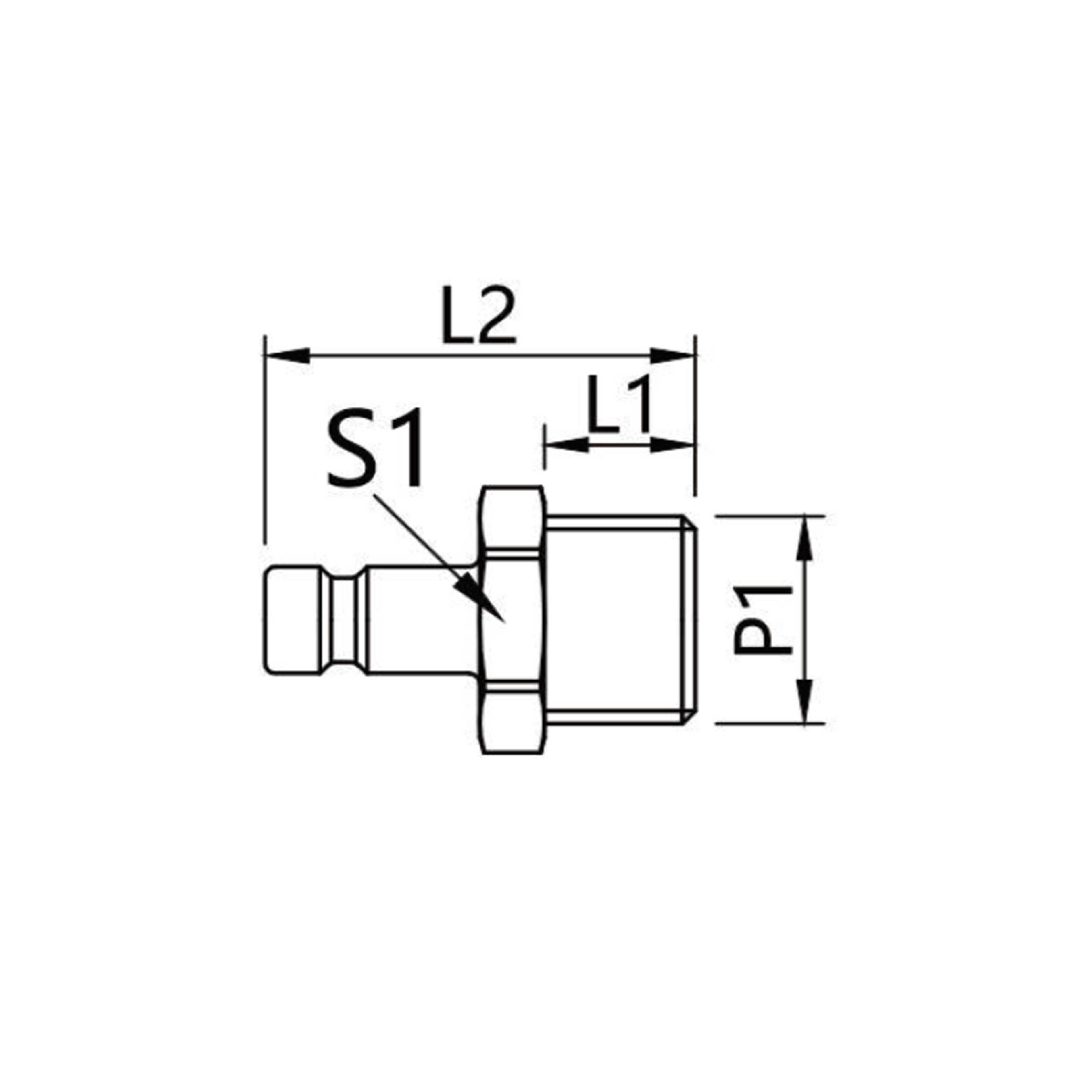 20SF AW  Pneumatic quick change-male