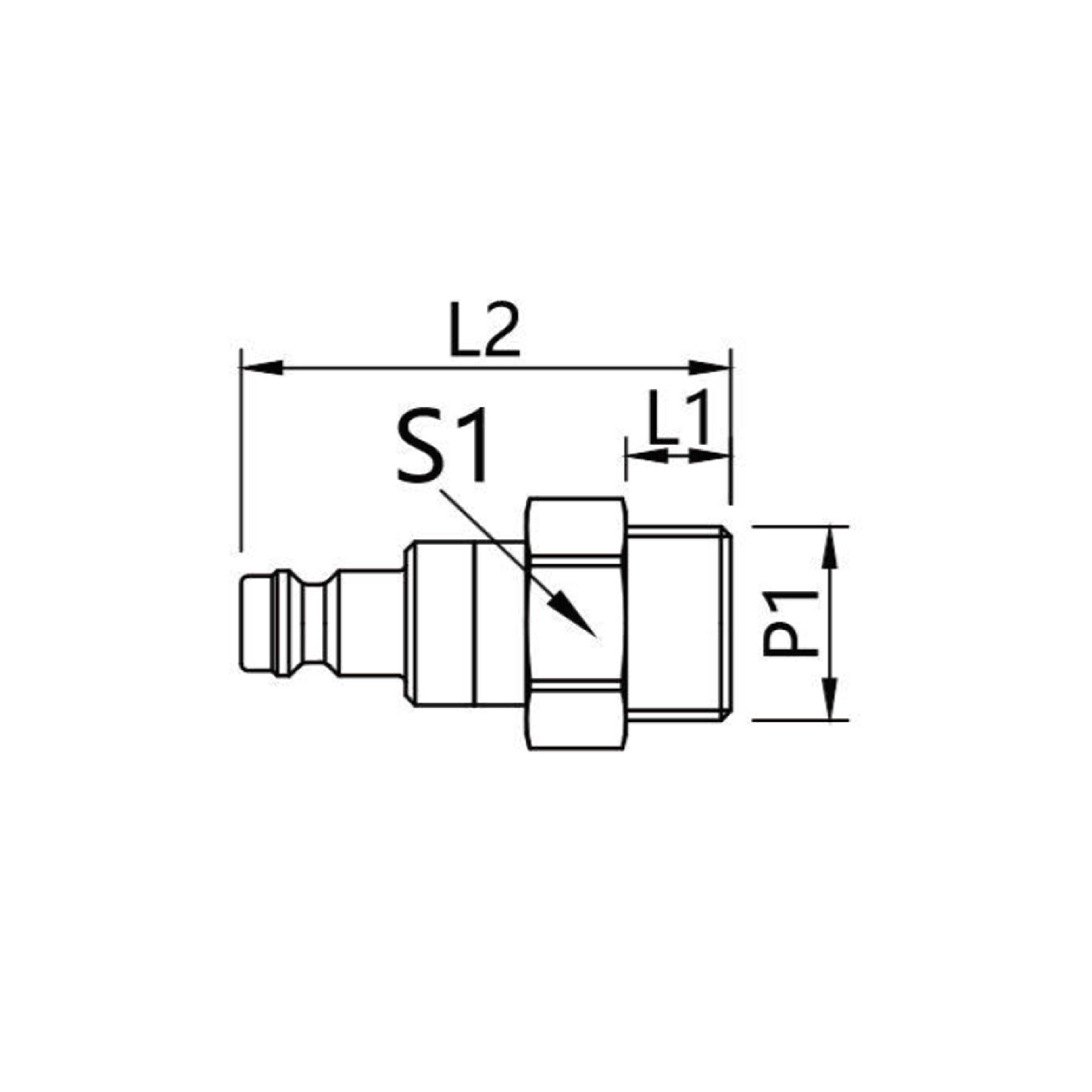 21SB AW/AD Pneumatic quick change-male