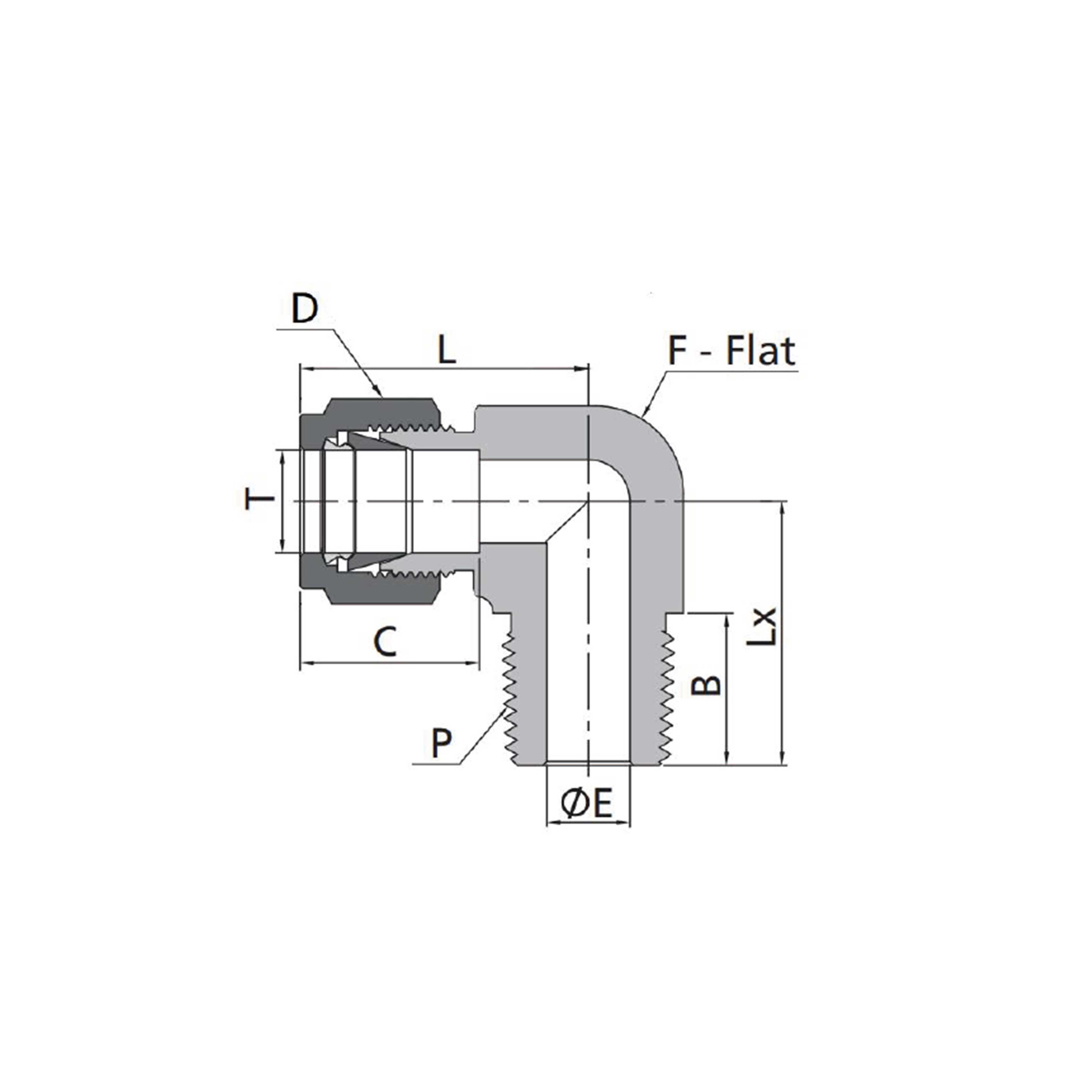 Male Elbows（Fractional Tube to NPT/RT Thread）
