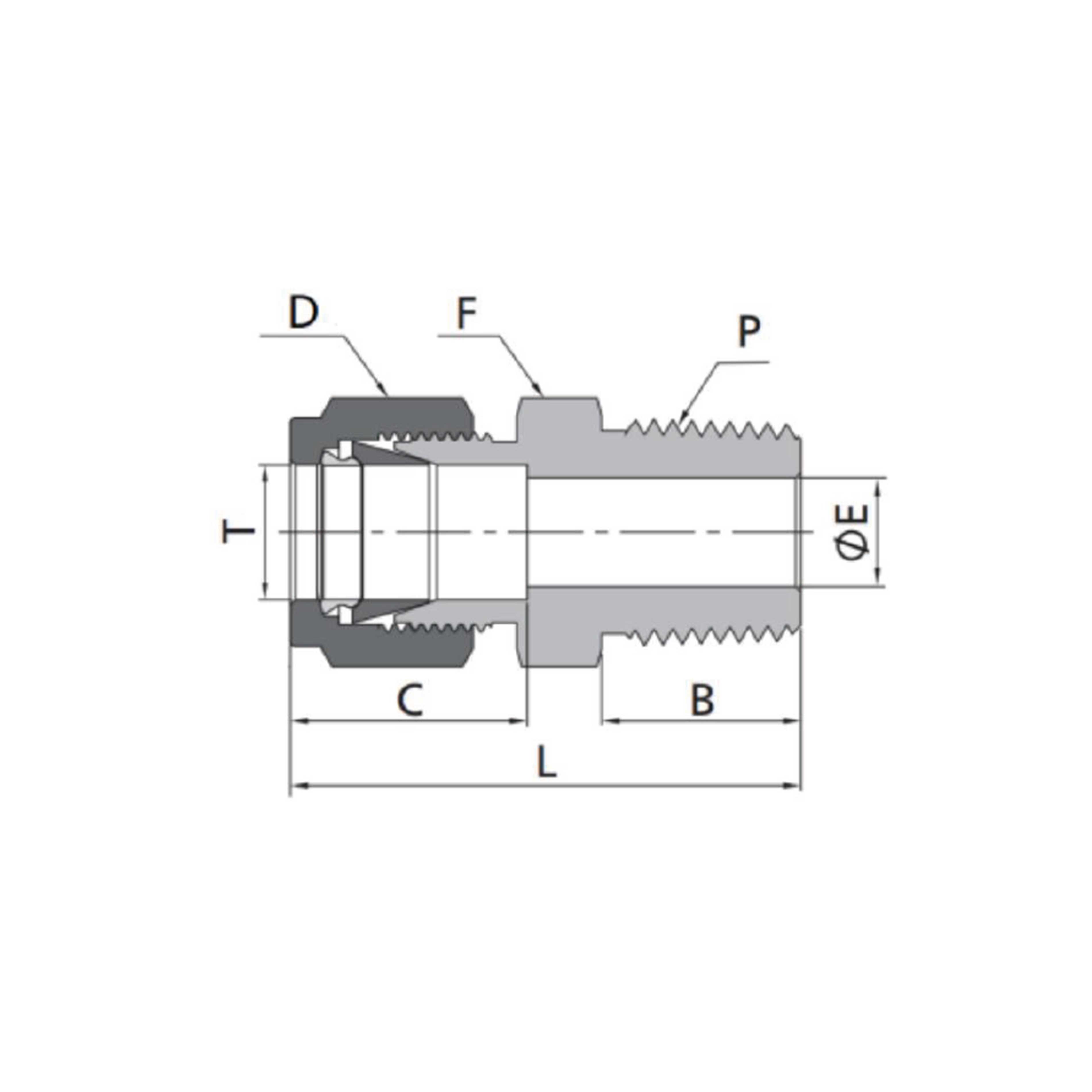 Male Connectors(Metric Tube to NPT Thread)