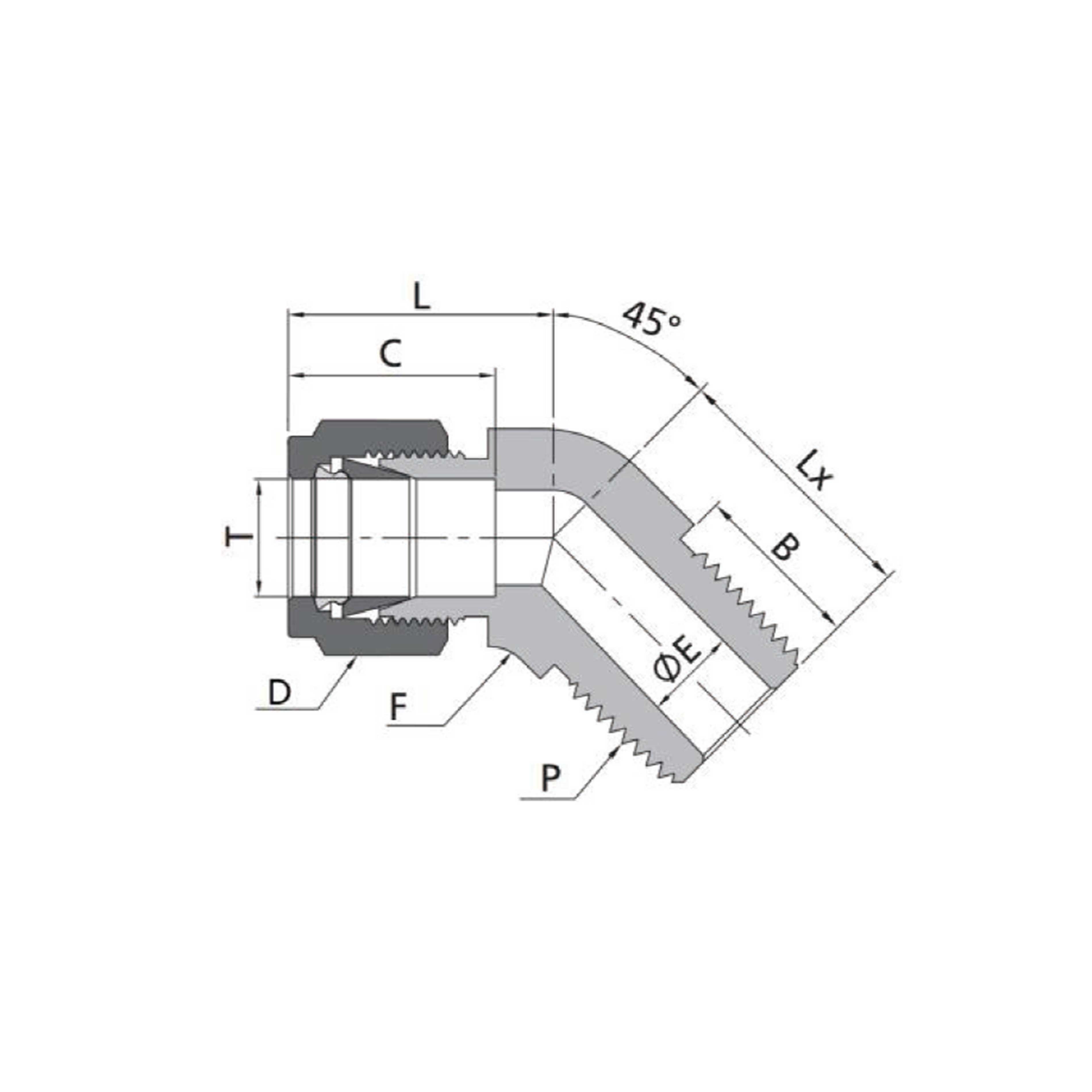 45°Male Elbows