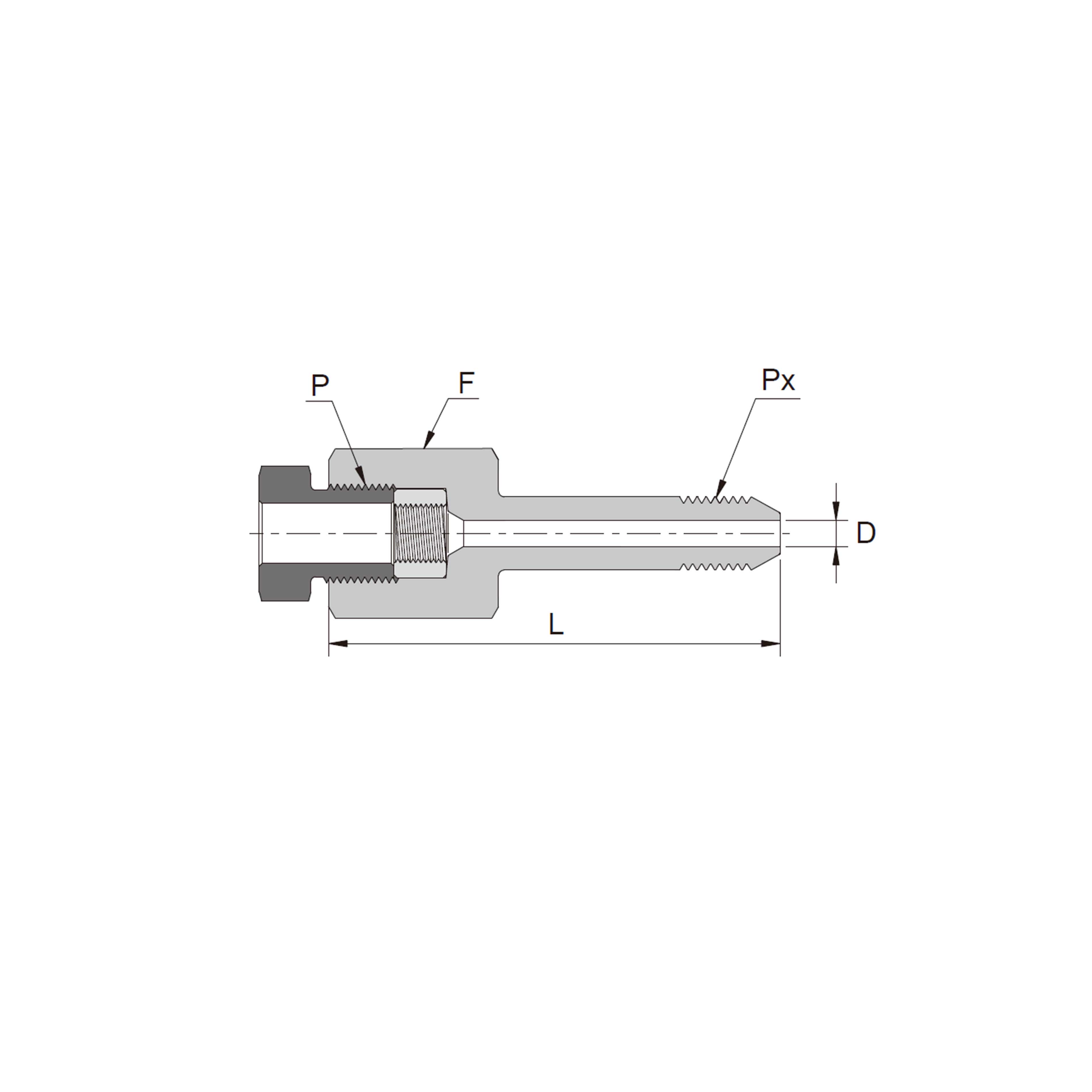 ‌MP Internal to MP Taper Pipe Thread Adapter