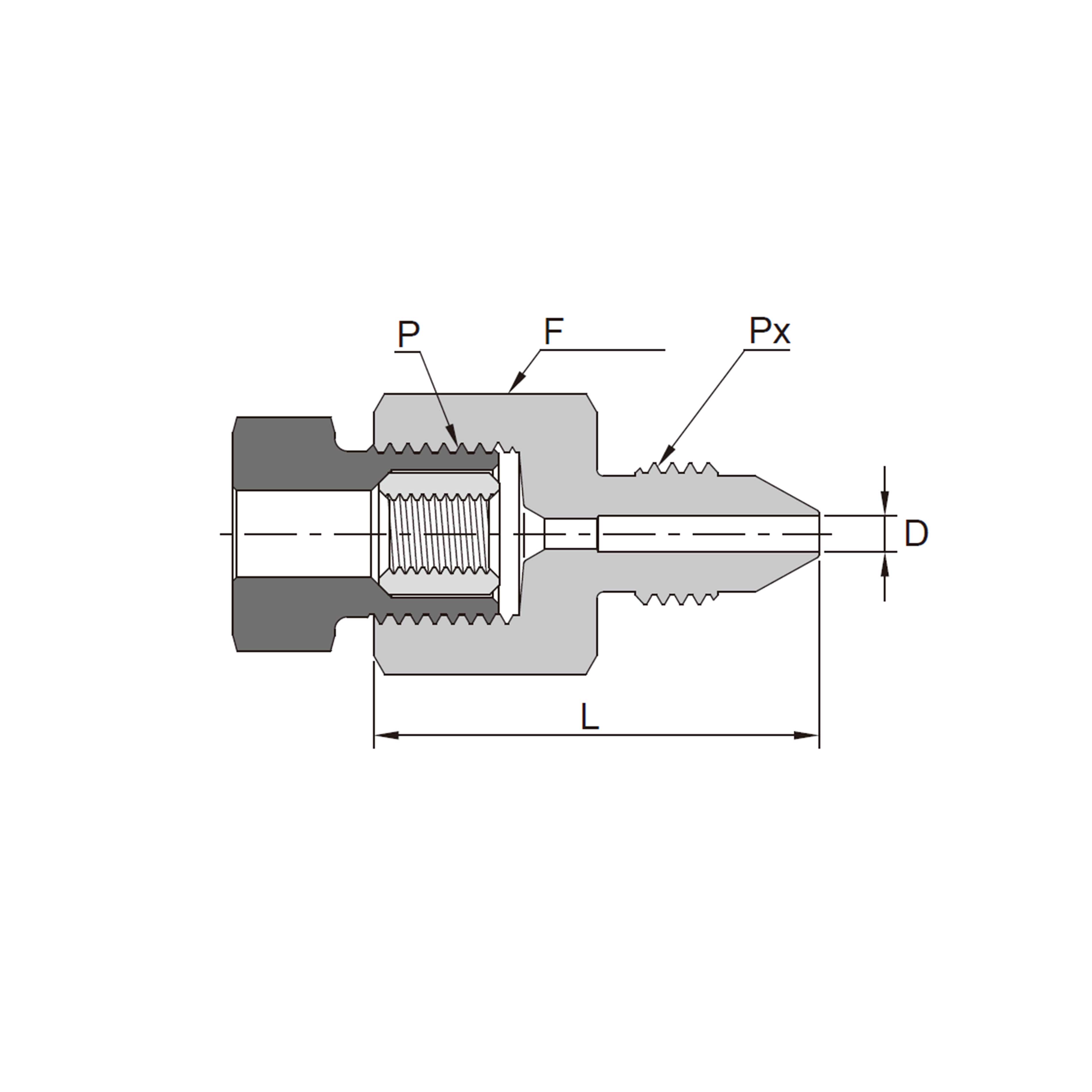 Female High Pressure to Male Medium Pressure