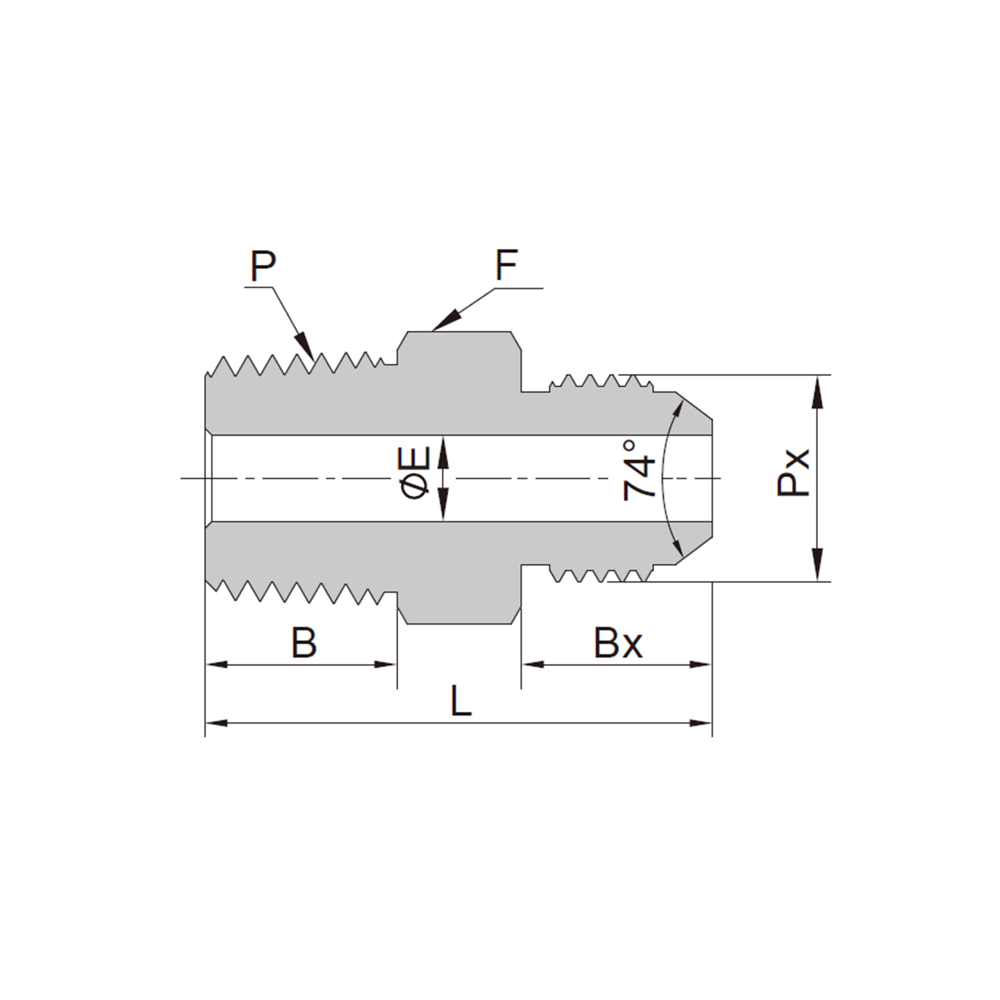 Hex Nipples(Male NPT Threads to Male JIC)
