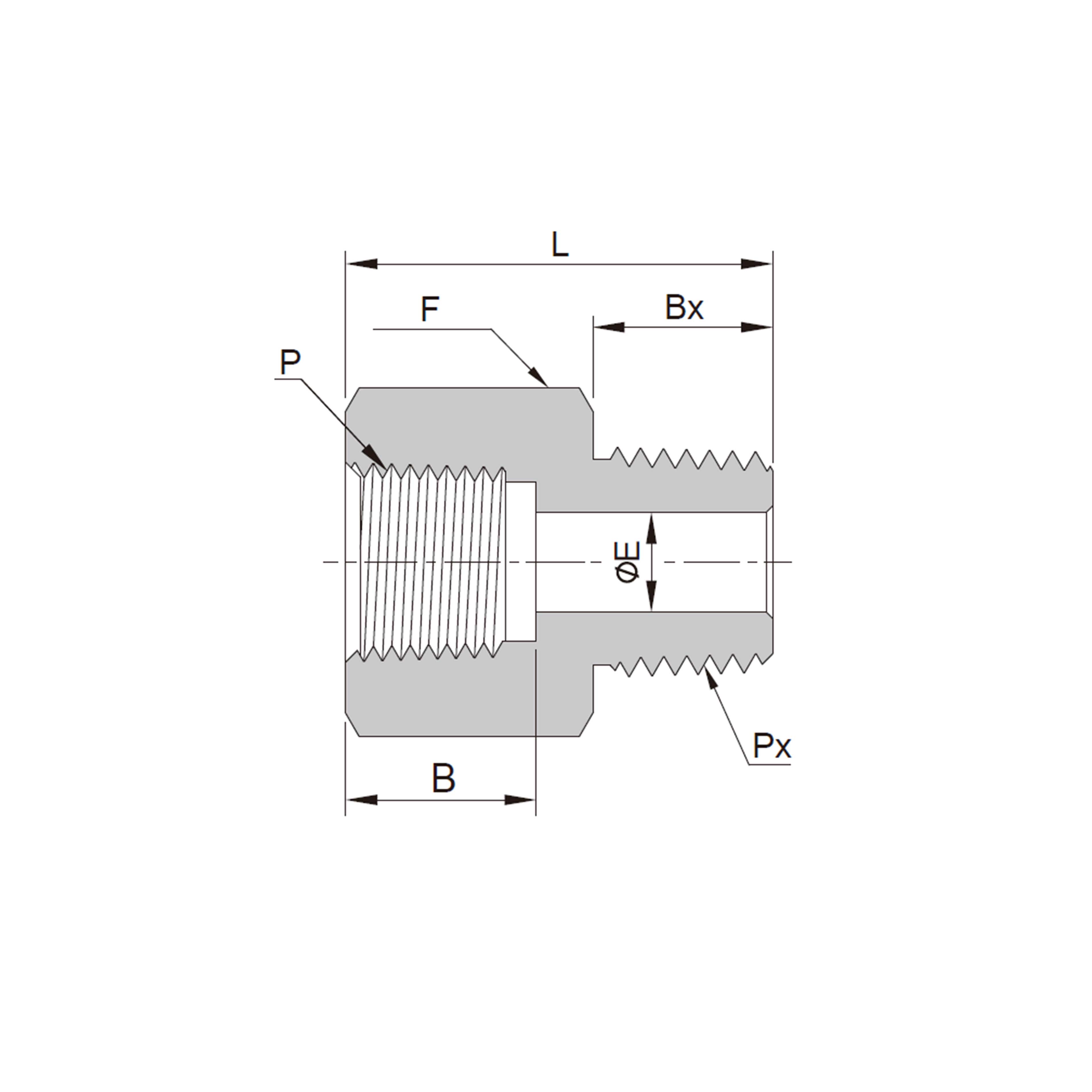 Adapters(Female/Male  NPT Threads  Female NPT Threads/Male ISO Tapered Threads)
