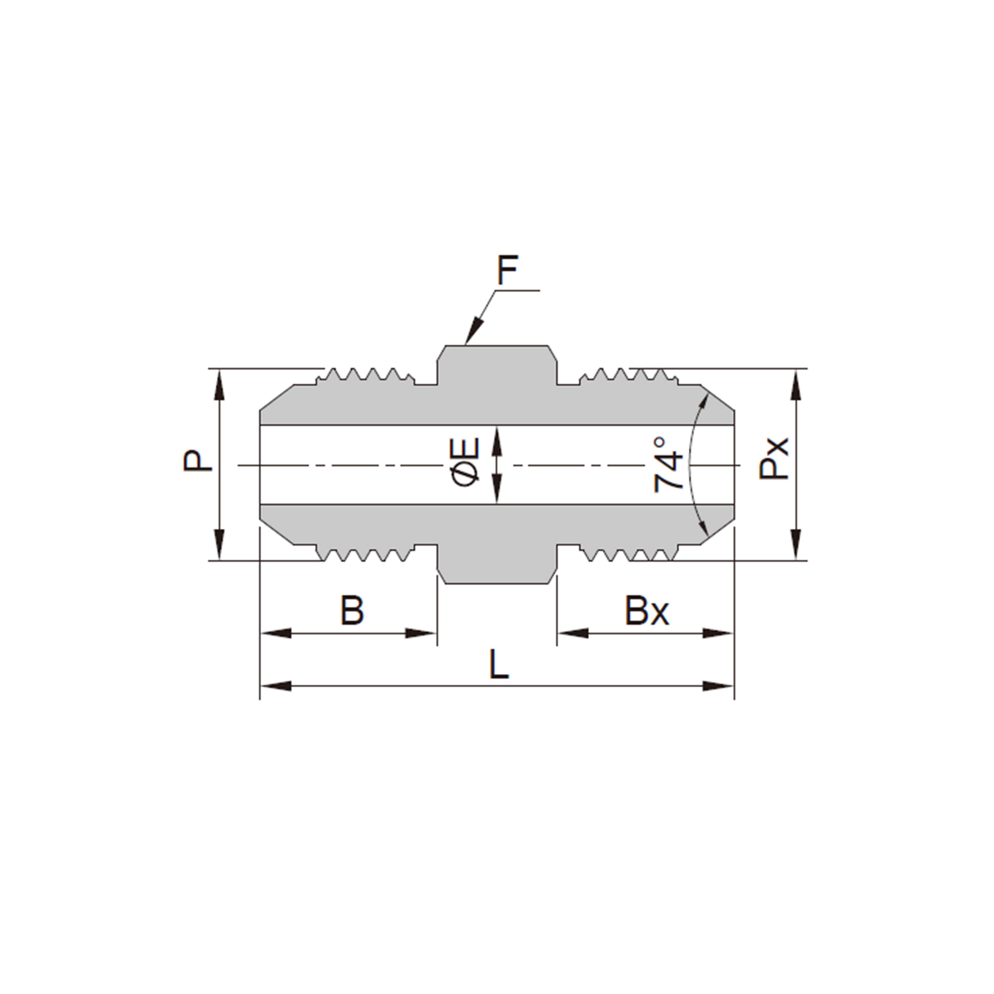 Conector Macho Hexagonal (JIC a JIC)