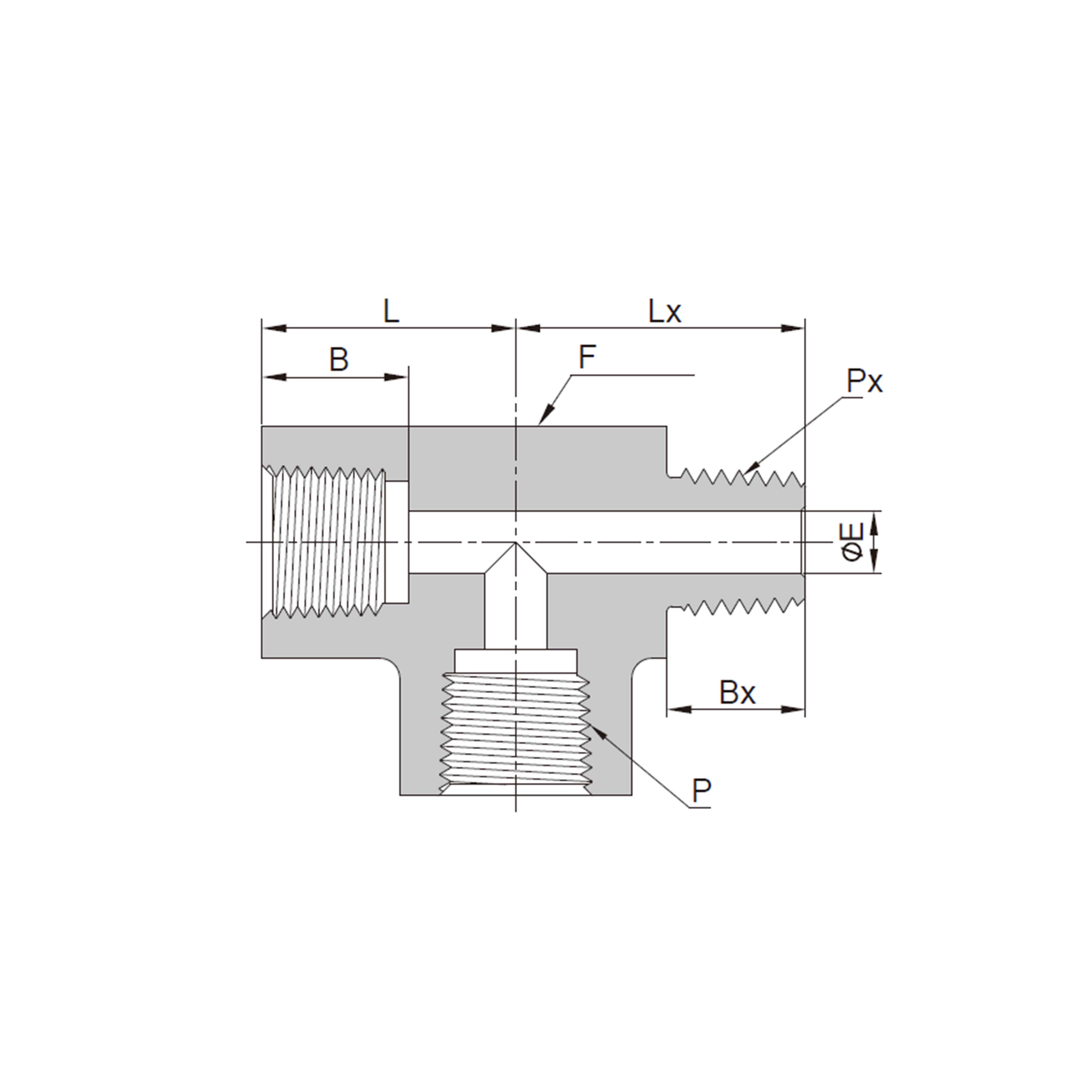 Tee Lateral Macho