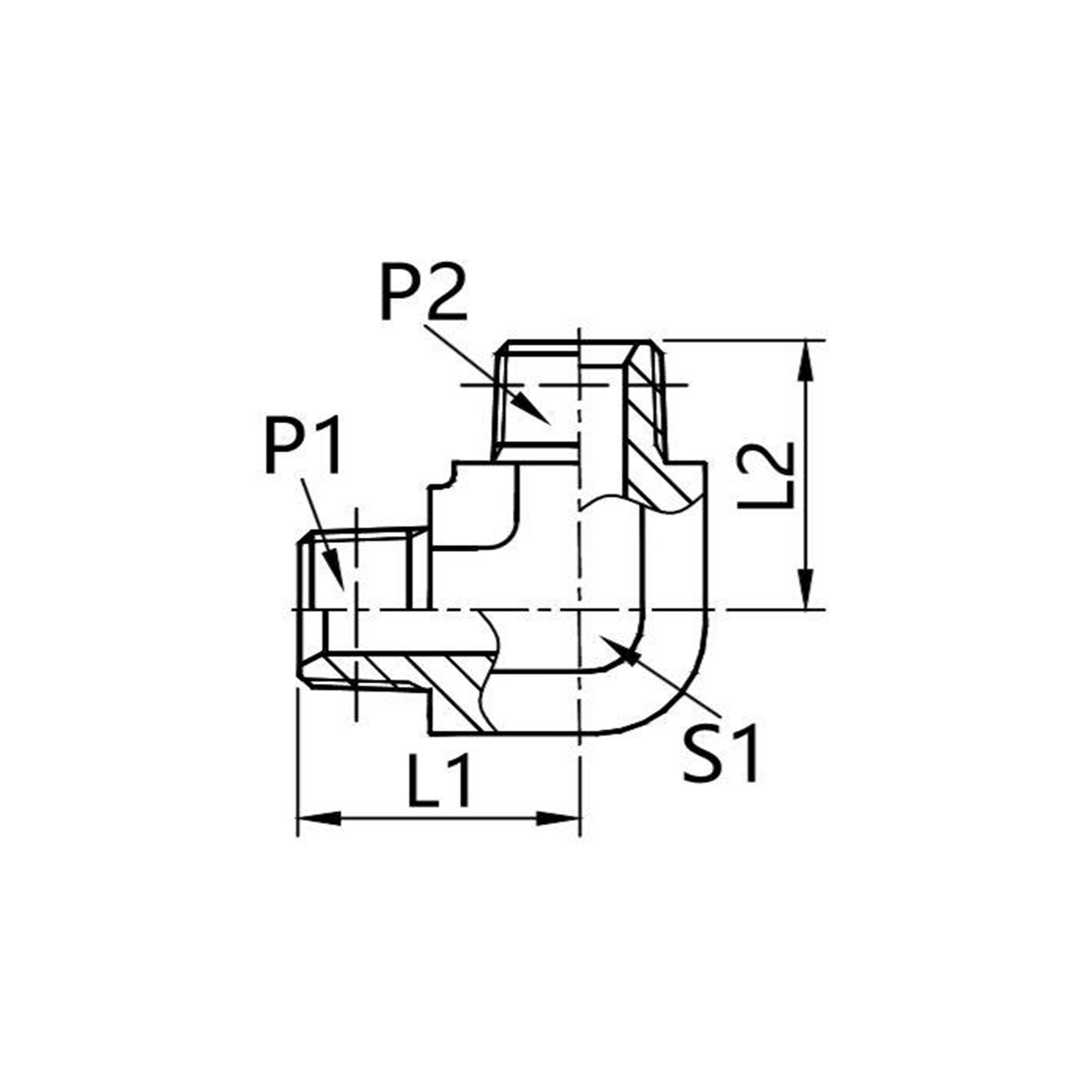 1T9-SP 90°弯英锥管外螺纹接头
