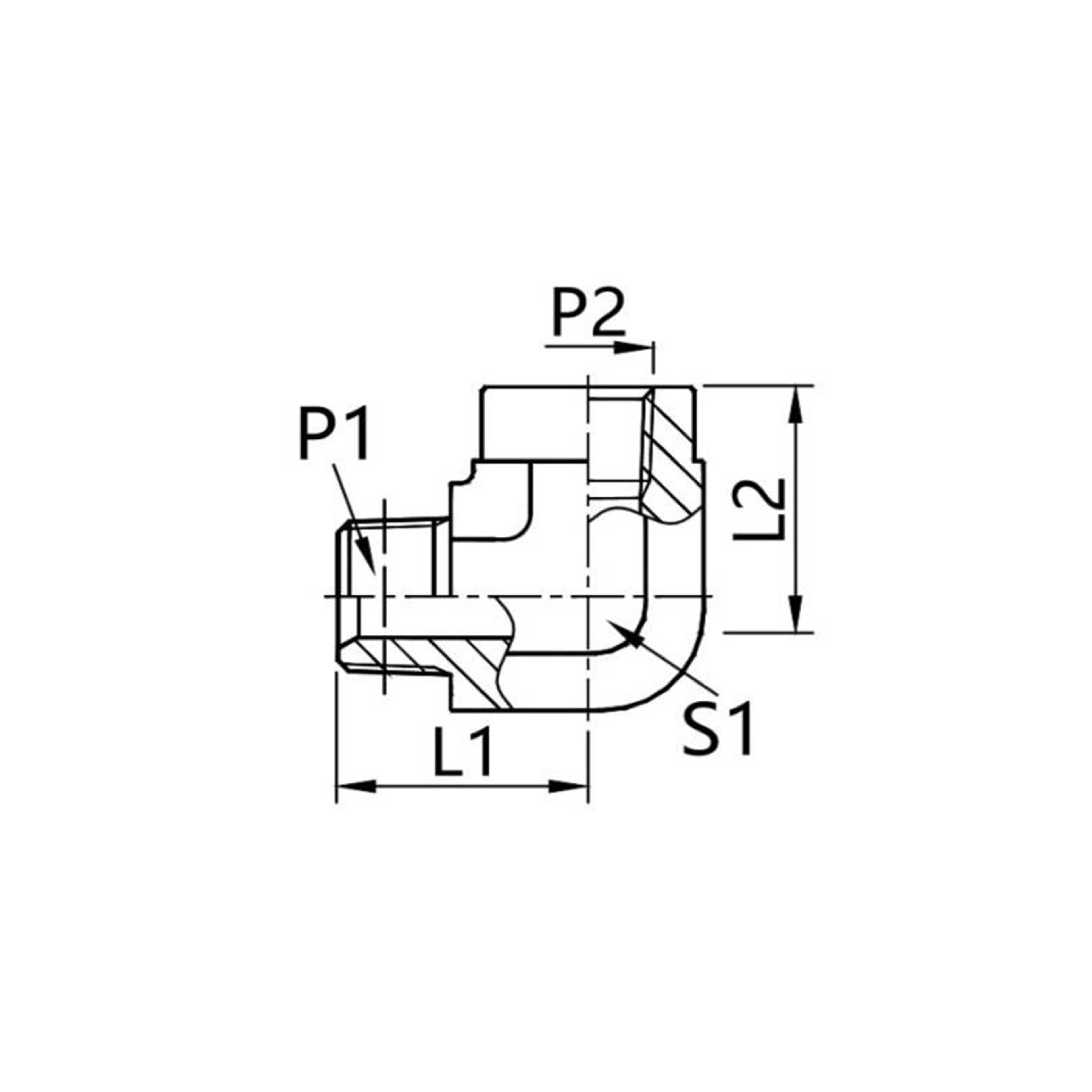 5T9-SP 90°弯英锥管外螺纹 /英锥管内螺纹接头