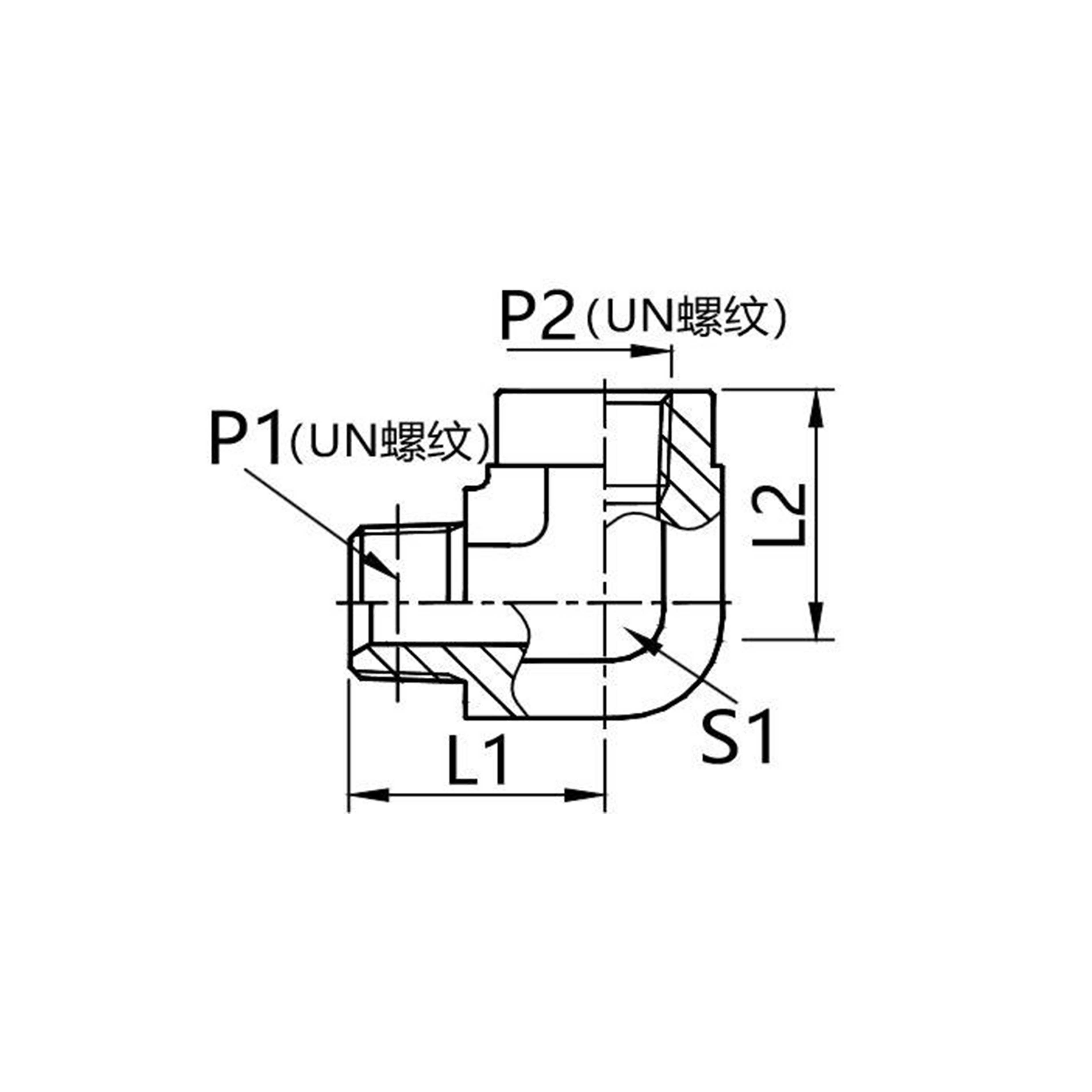 5N9 90°弯美制布锥管外螺纹/布锥管内螺纹接头