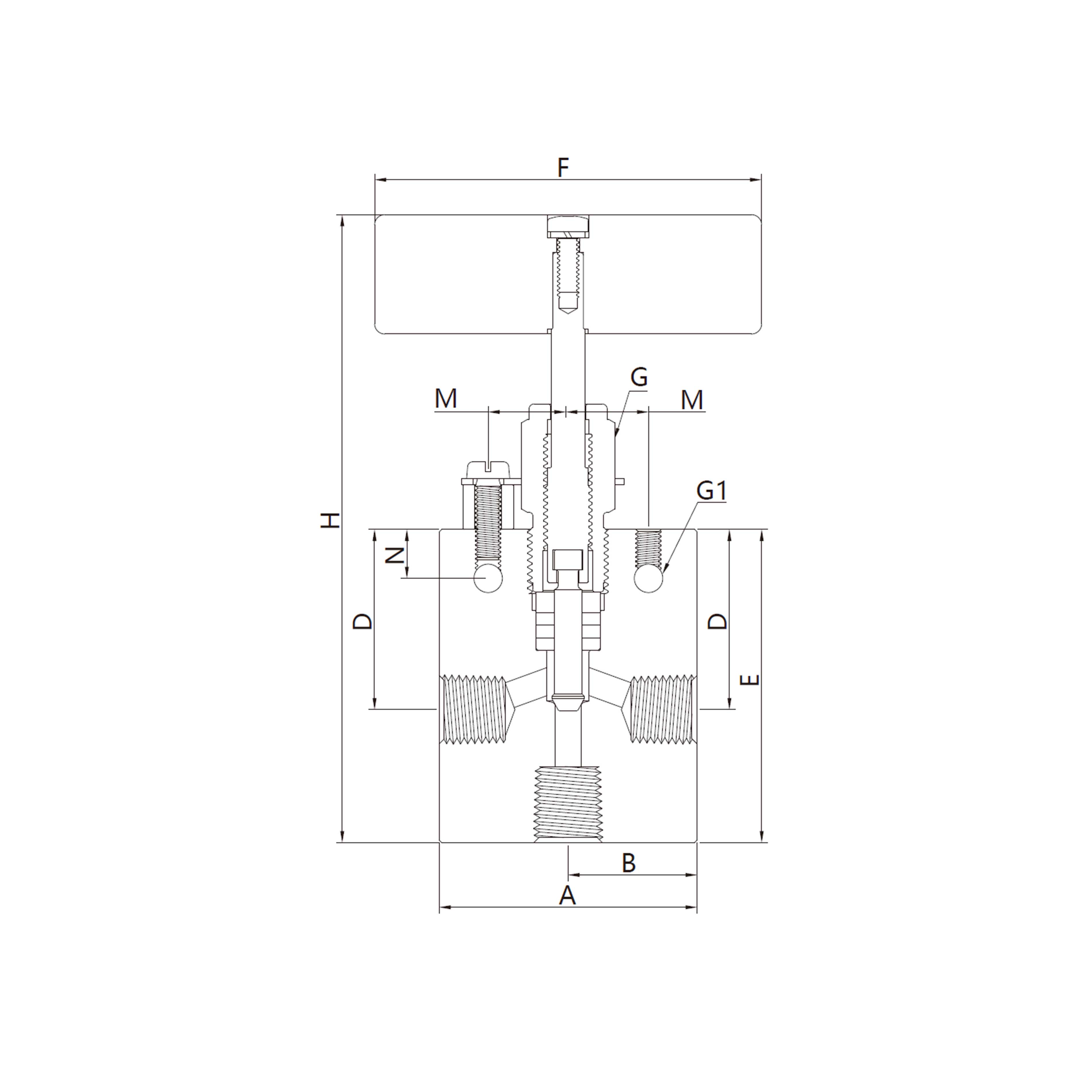 15N(Pipe接口,三通)3通1进
