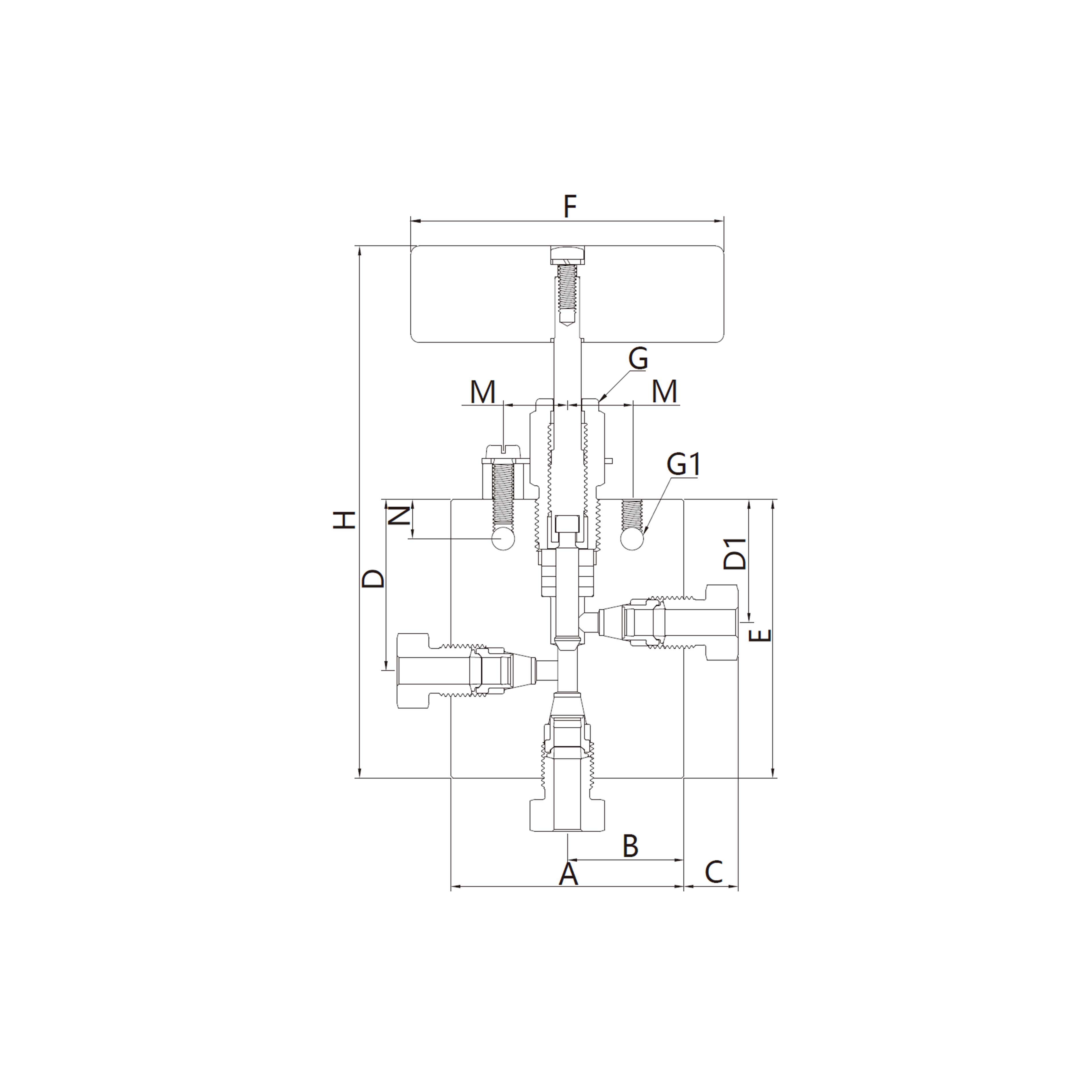 15N(Tube接口,三通)3通/2进