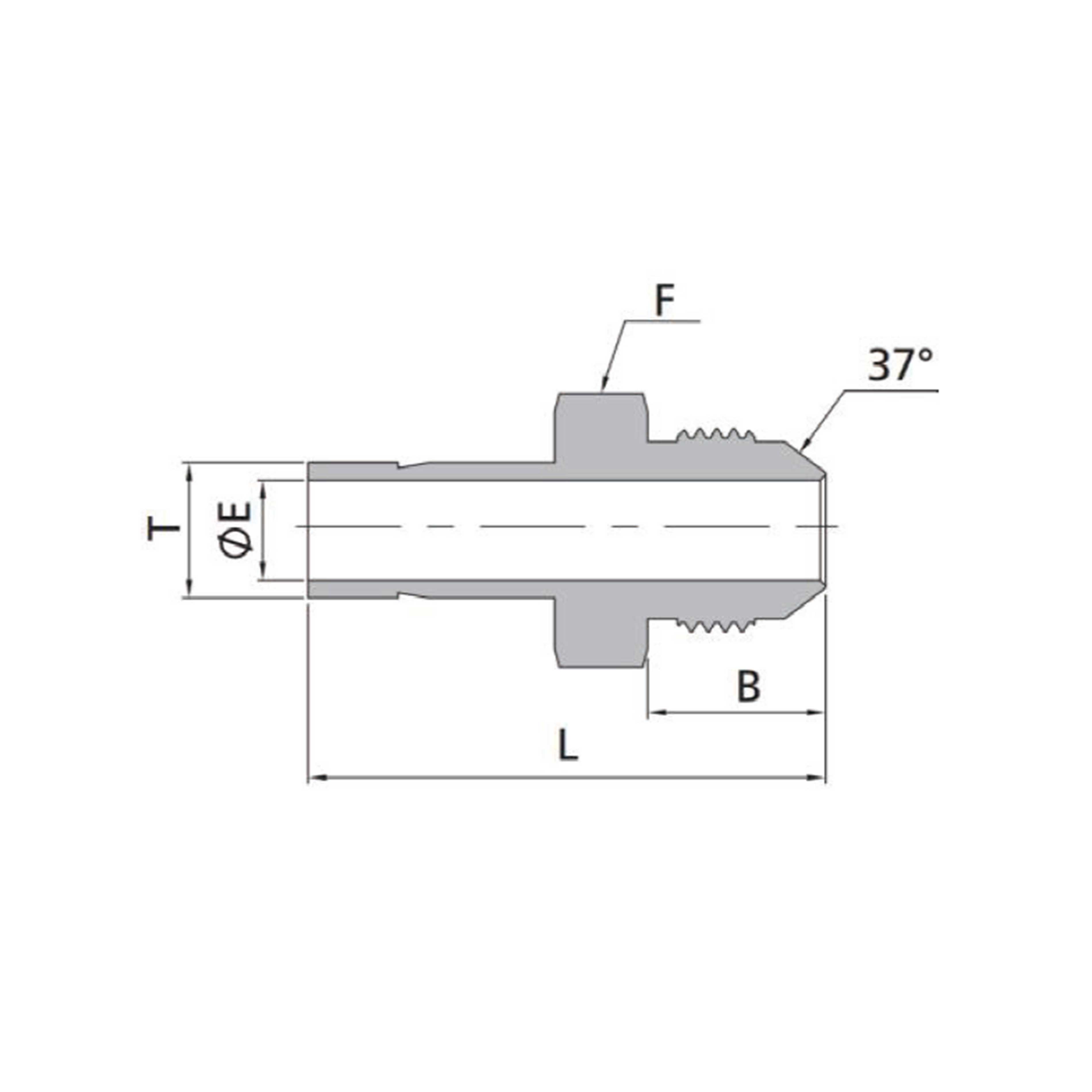Male Adapters（Fractional Tube to Flared）