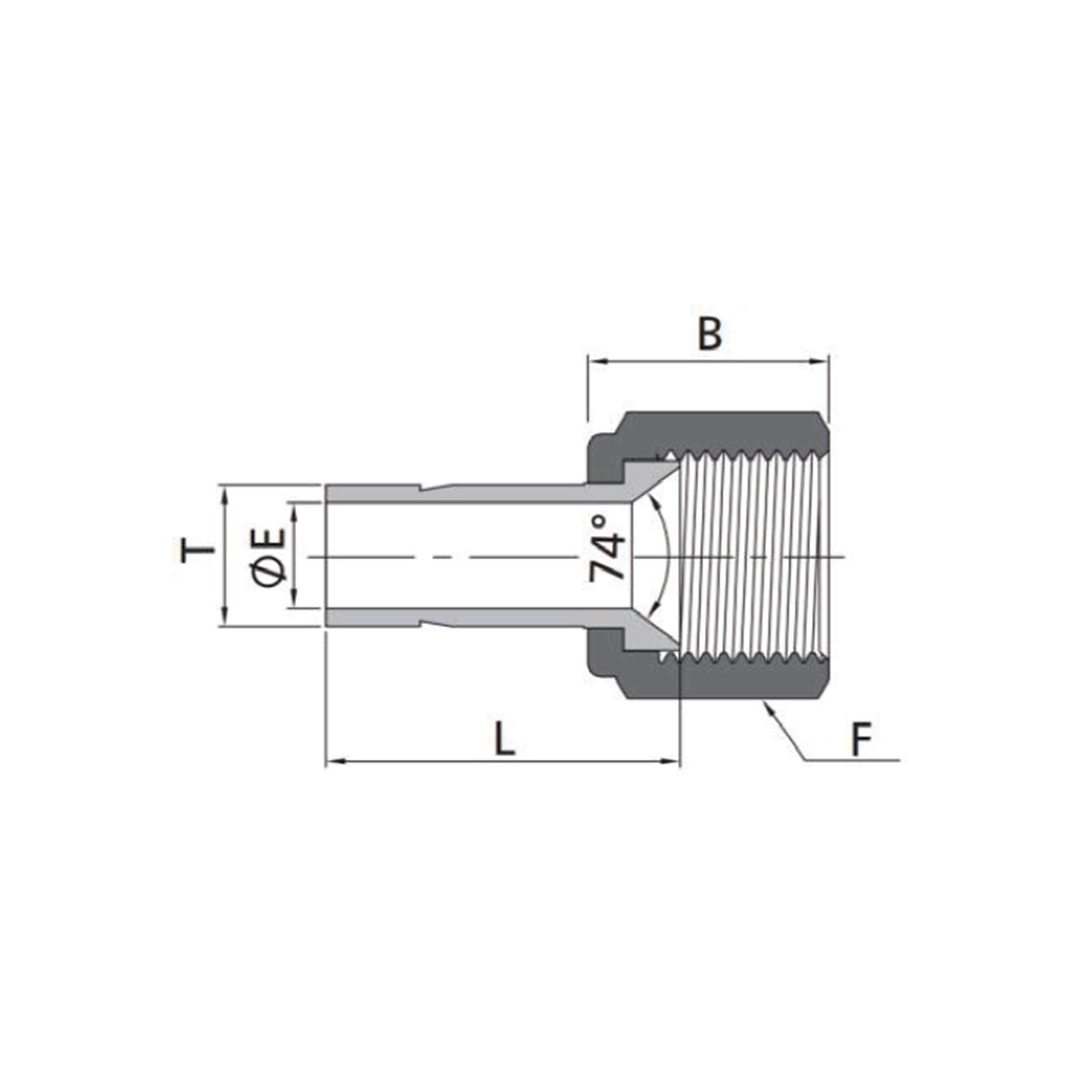 Female Adapters(Fractional Tube to Flared)