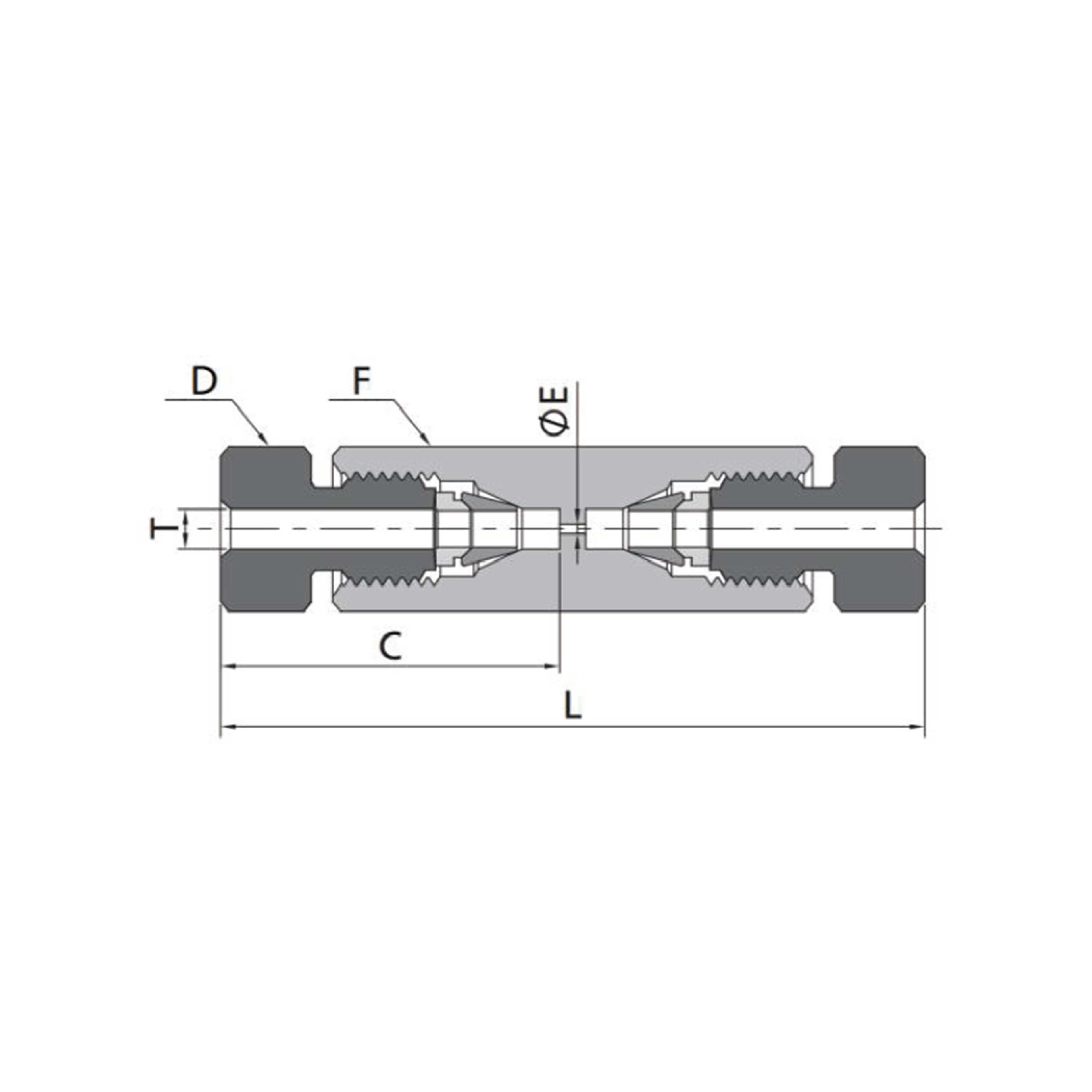Chromatograph Straight Fittings