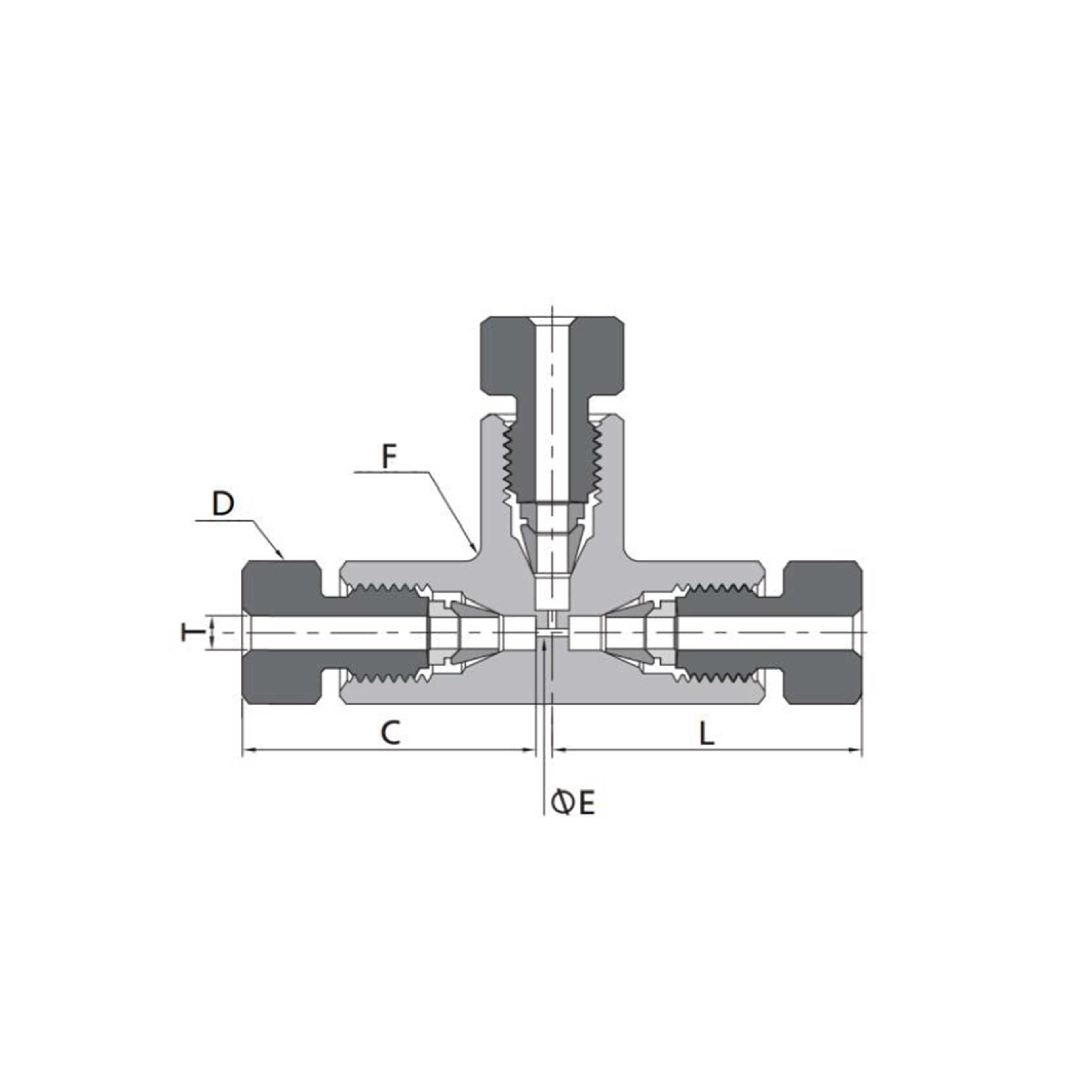 Chromatograph Tee Fittings