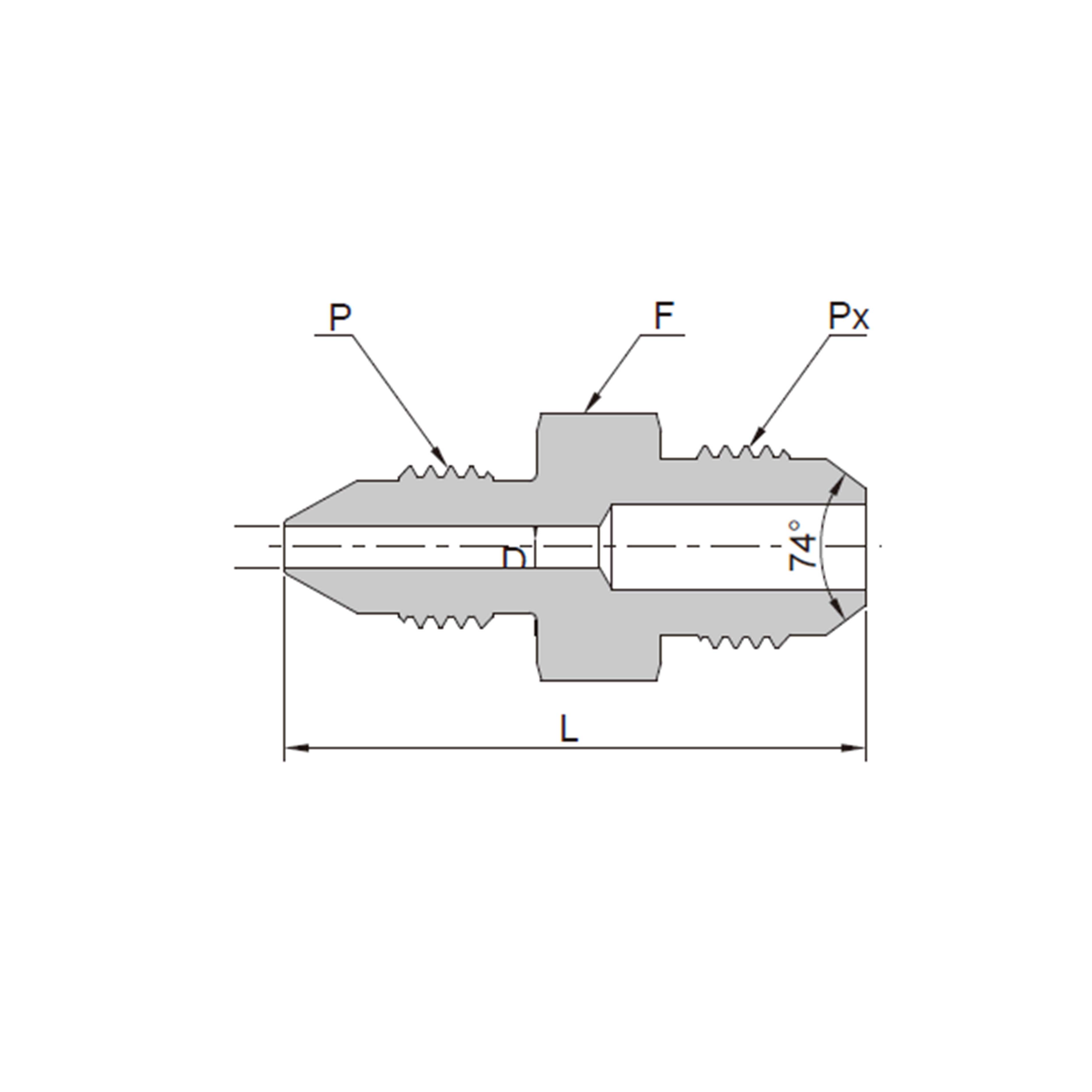 Male Medium Pressure to Male JIC