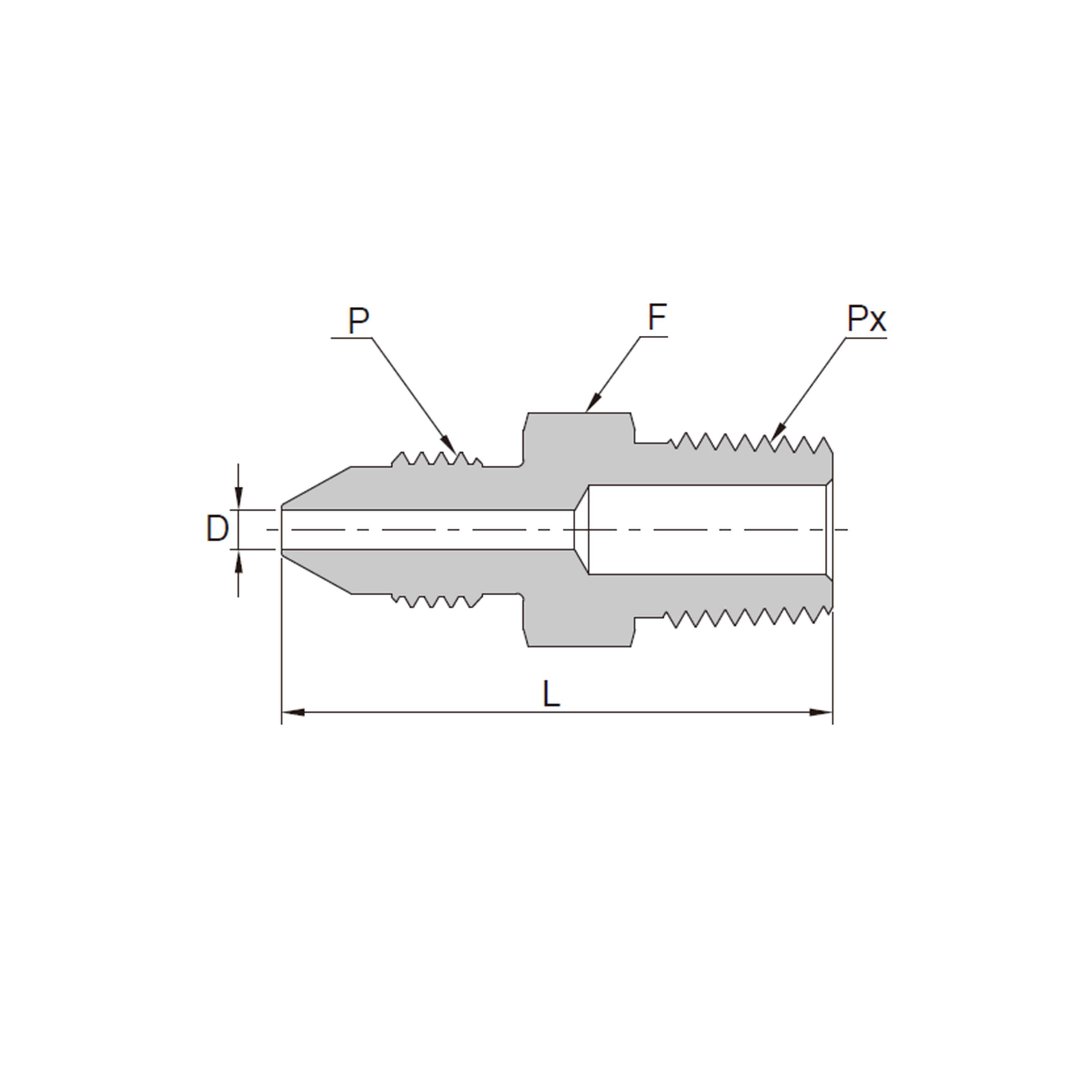Male Medium Pressure to Male NPT