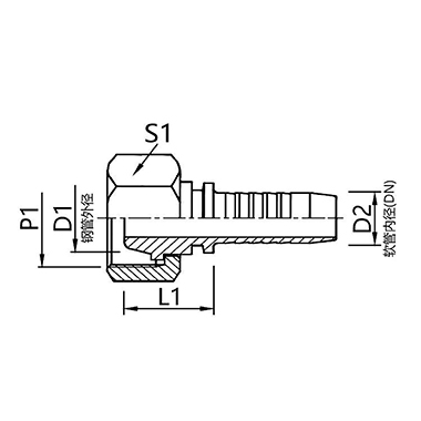 20411C,20412C(LIGHT) 20511C,20512C(HEAVY)  Metric external thread 24° internal cone spherical Connector