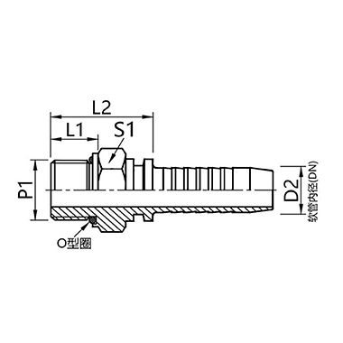 12211,12212 BSP Male Thread o-Ring Sealed Connector