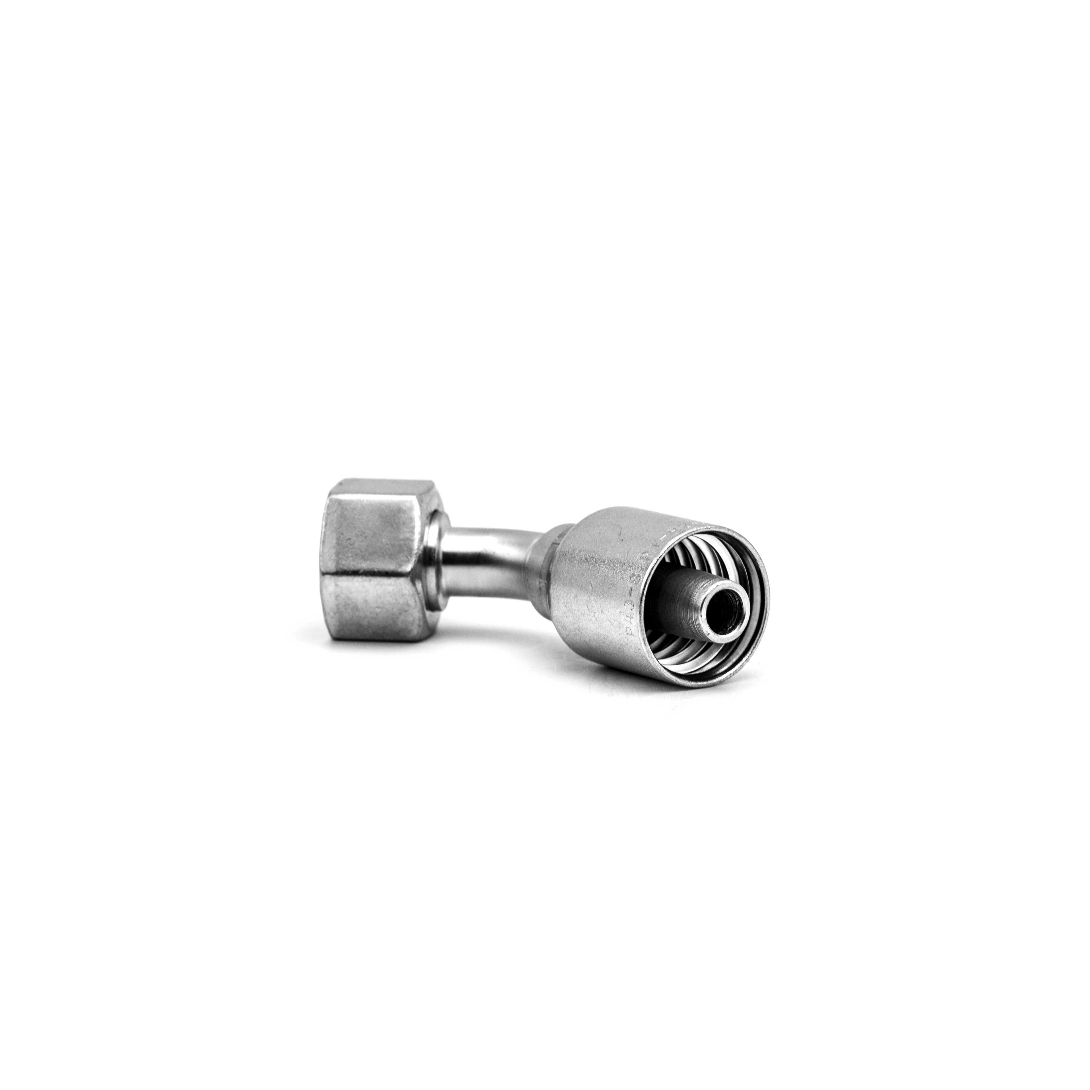 20441Y,20442Y(LIGHT) 20541Y,20542Y(HEAVY)  One-piece swivel nut 45° elbow hose connector
