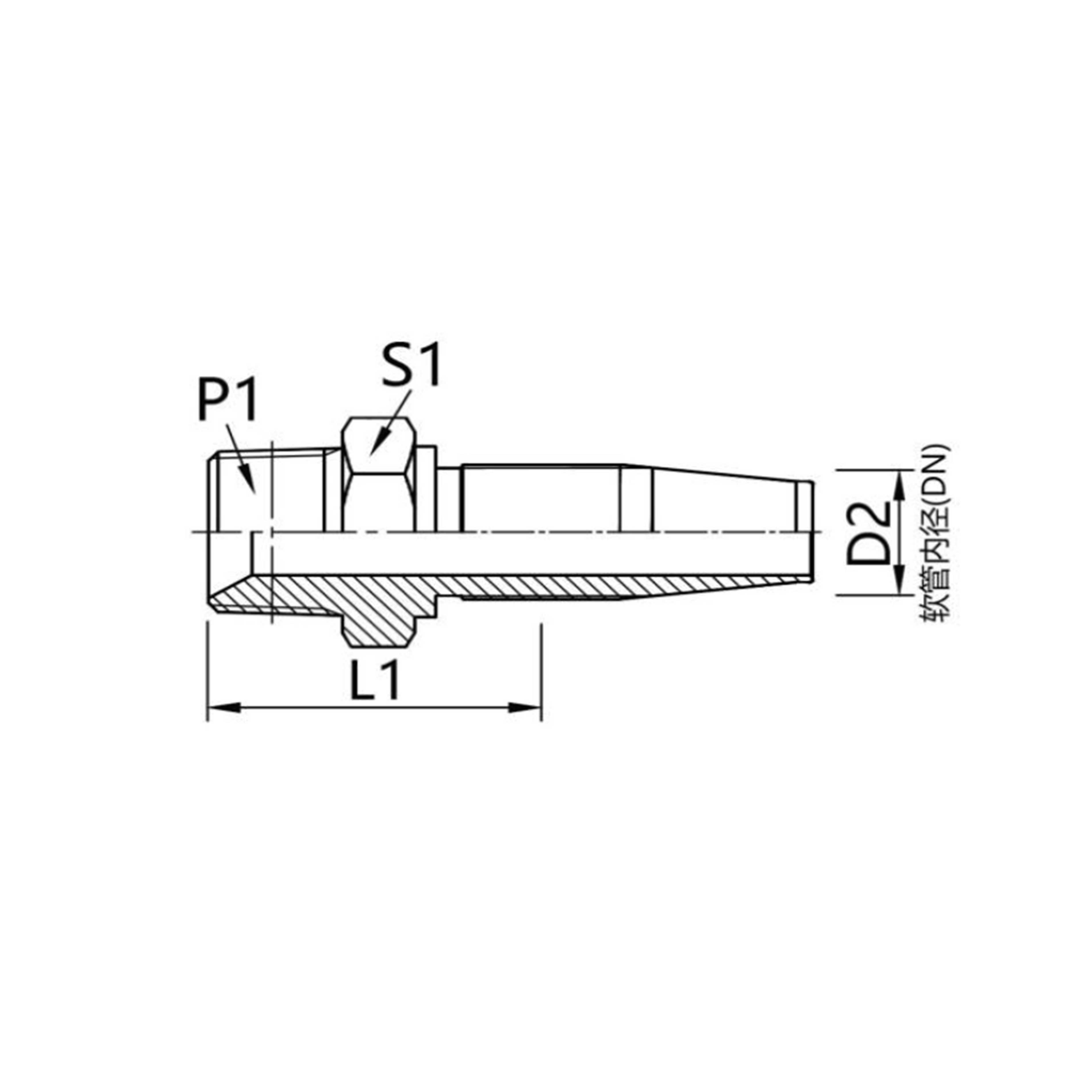 15618-R5  American tapered pipe external thread connector