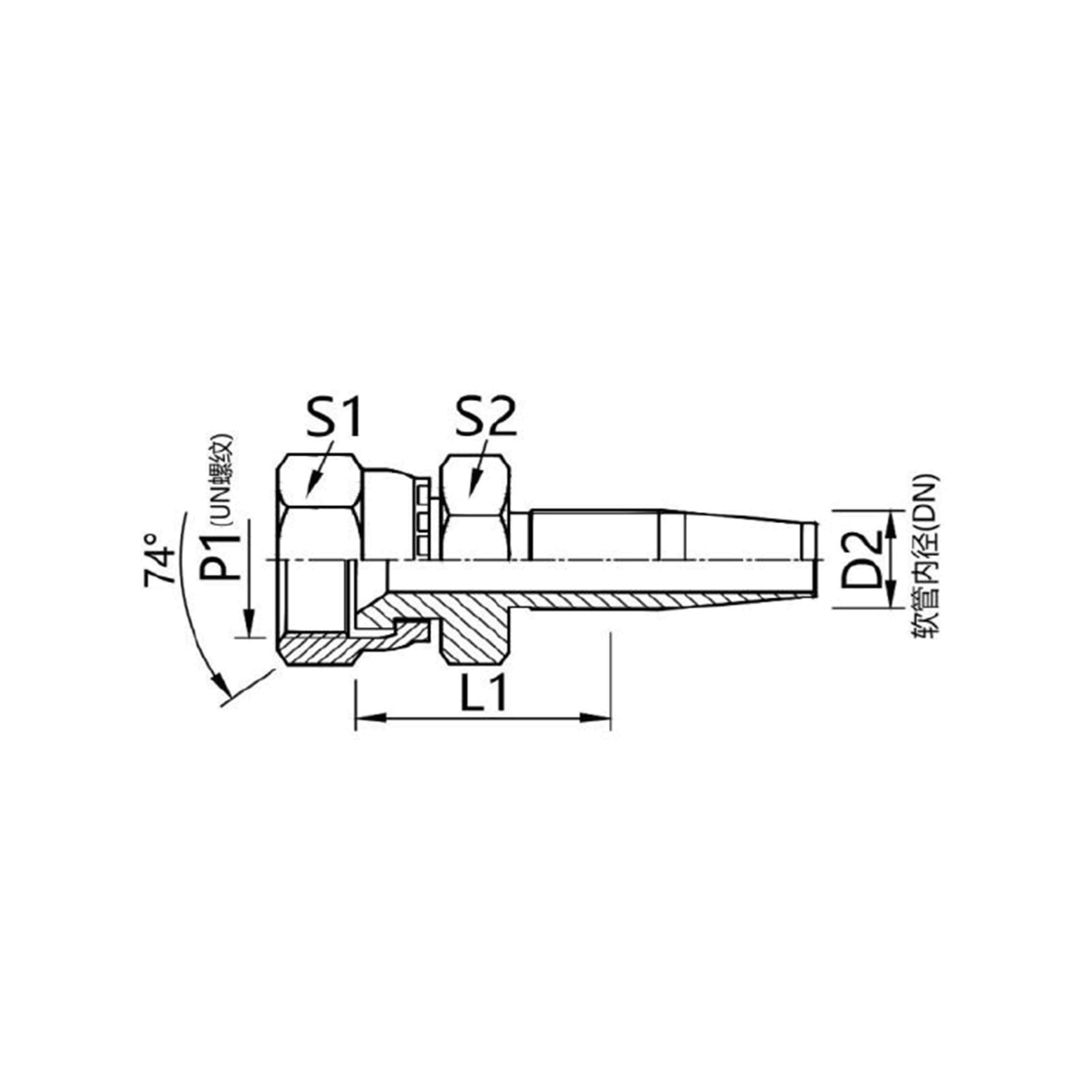 26718D-R5  American-made Jlcinternal thread 749 internal cone connector