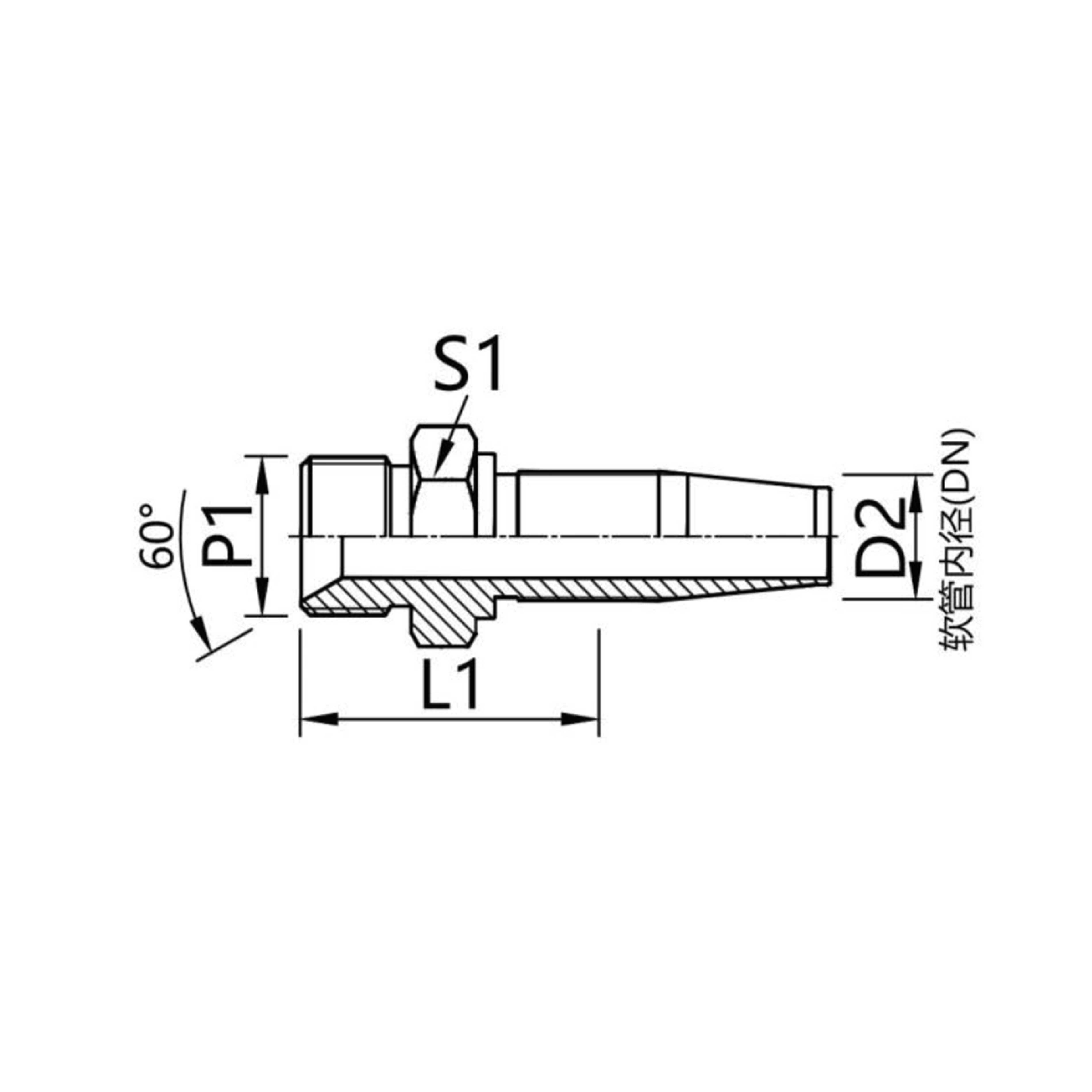 12618-R5  British standard male thread connector