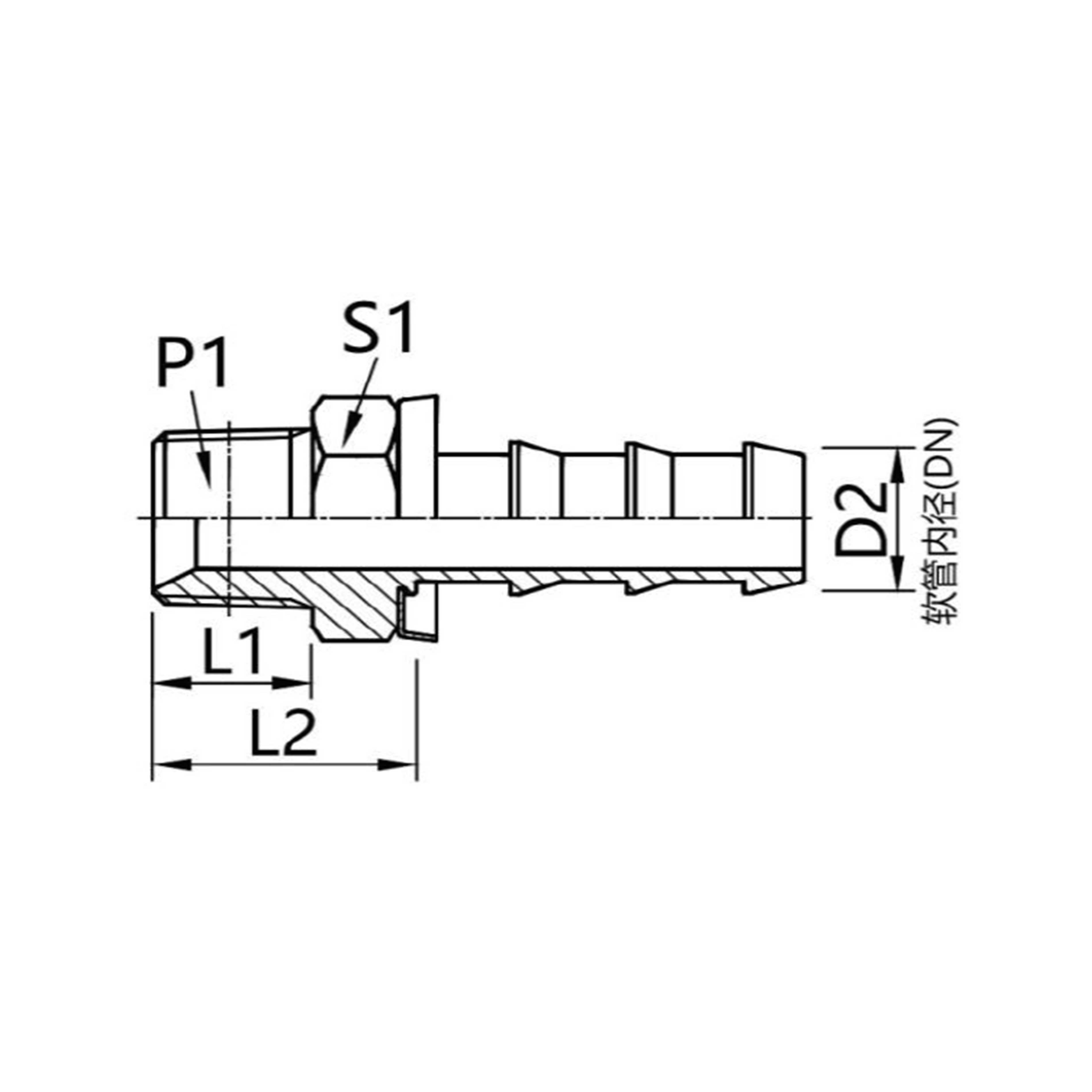 13011-SPPO  British tapered pipe external thread connector