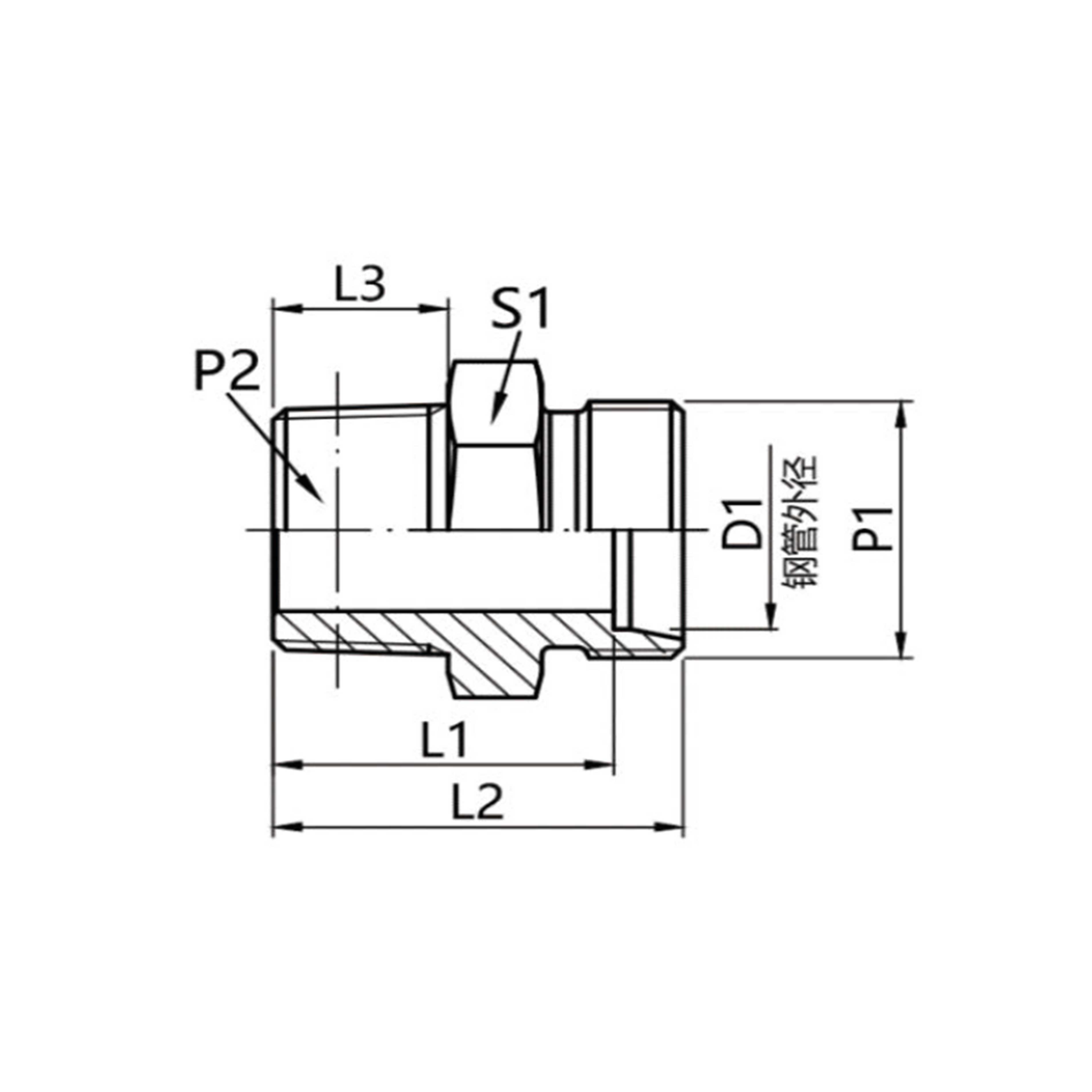 GE-RK  Male thread pipe adapter
