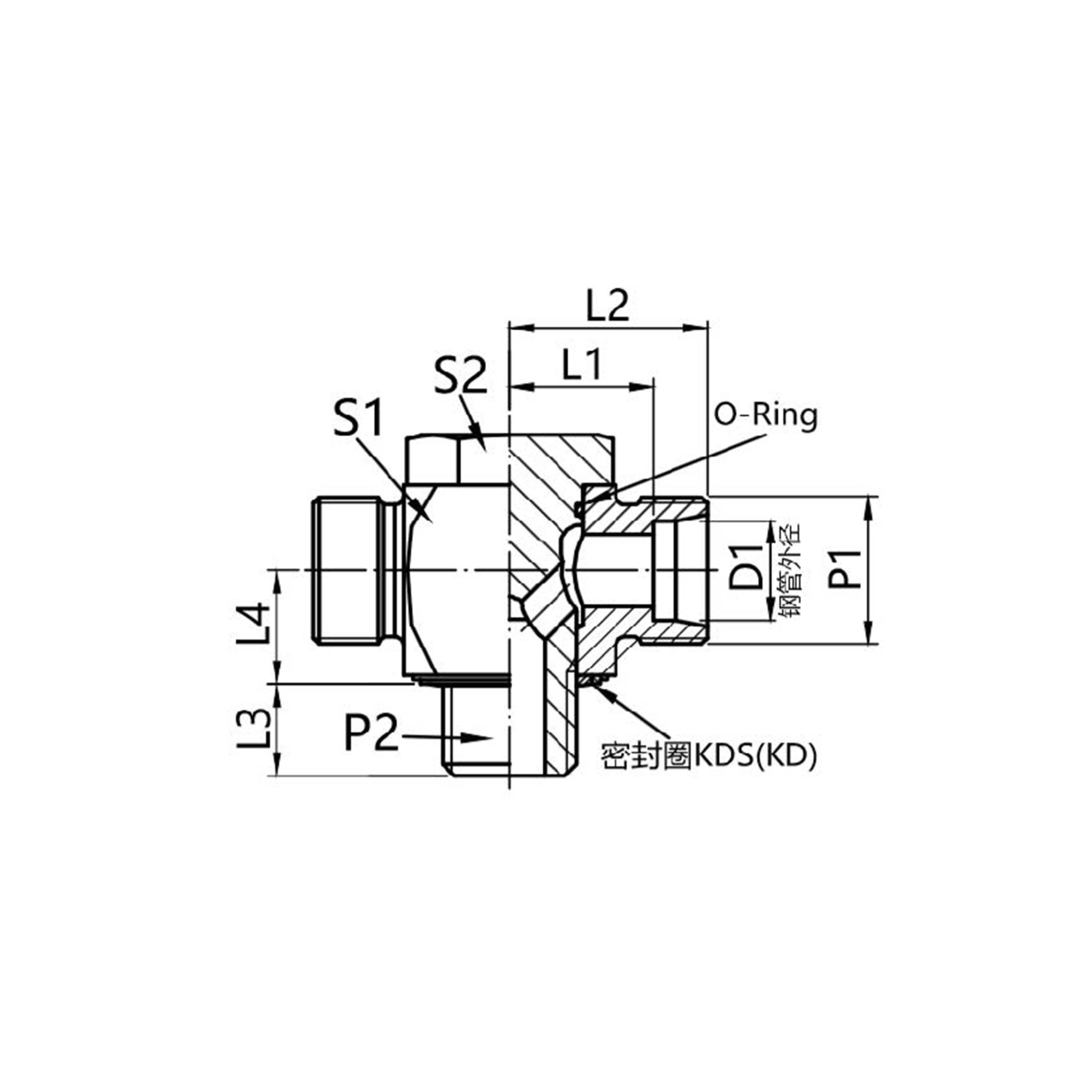 TH-R-KDS  High voltage twisted tee adapter