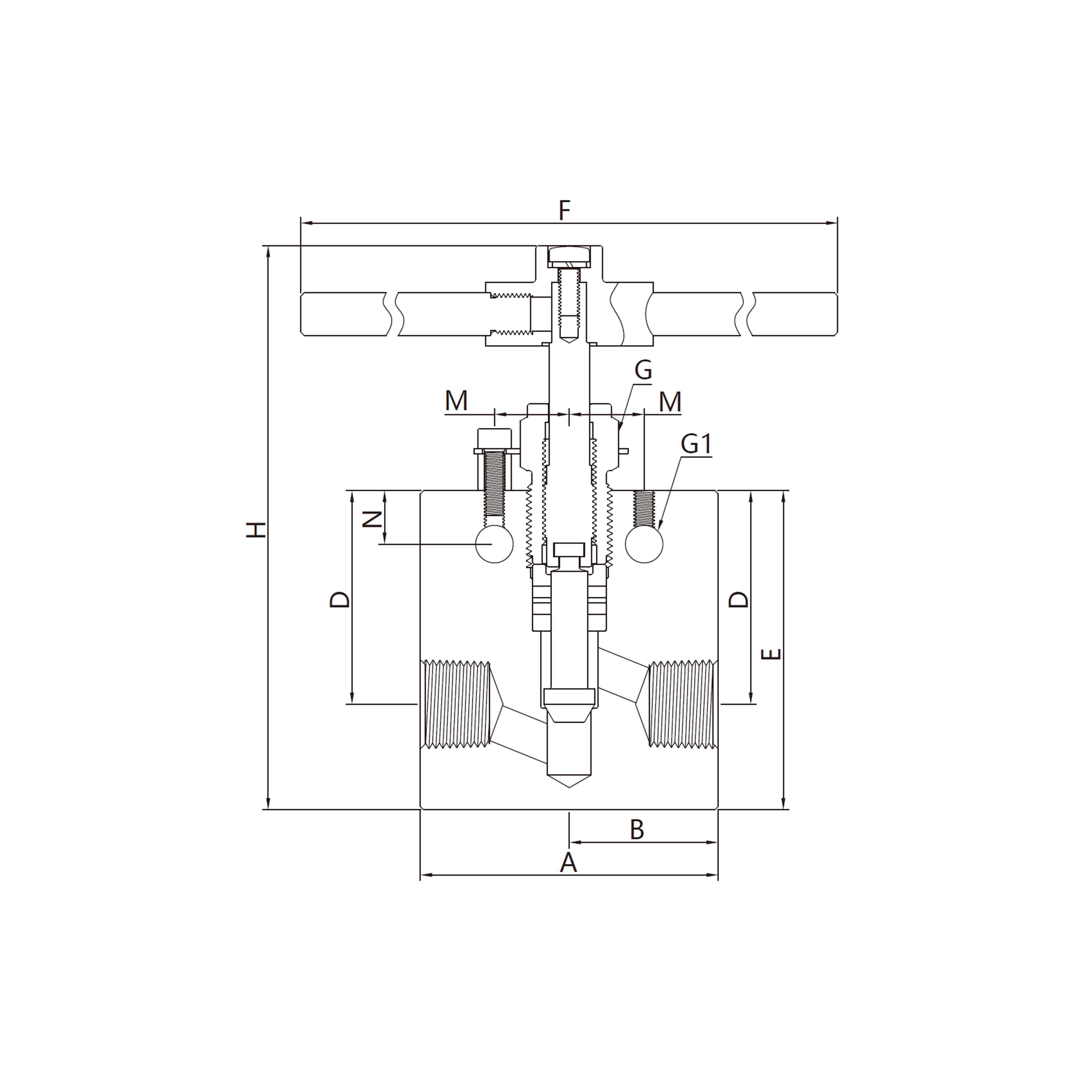 10N(Pipe Connection, 2-Way) Straight