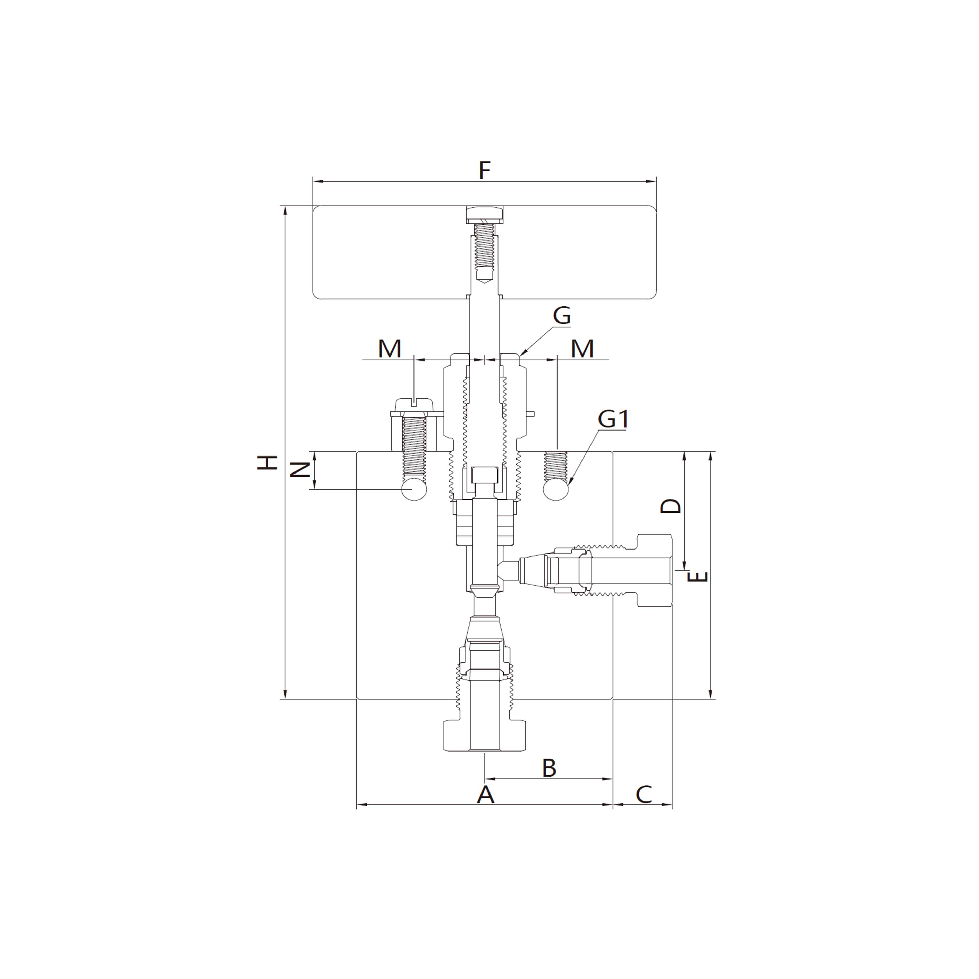 15N(Tube Connection, 2-Way) AngIe