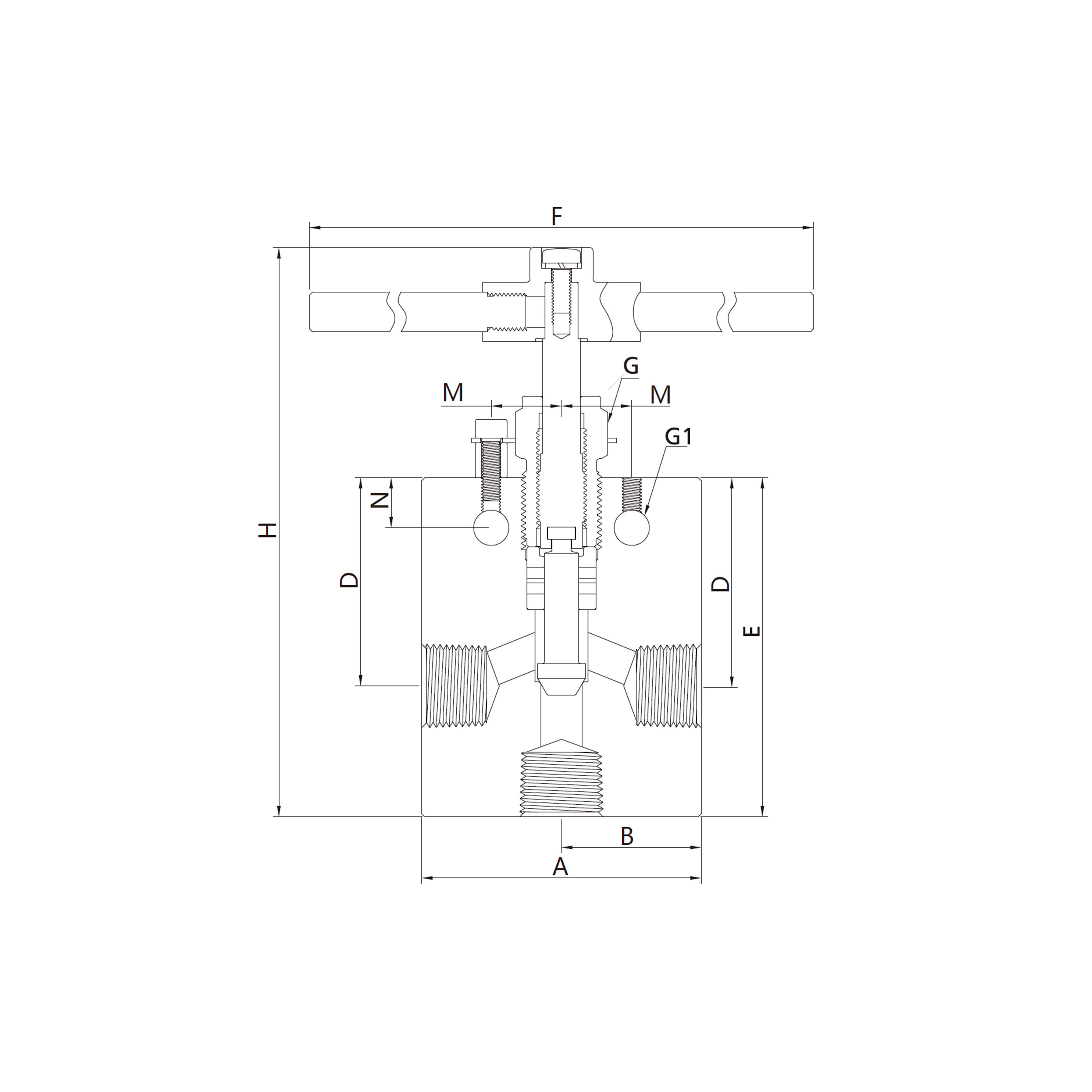 10N(Pipe Connection, 3-Way) 1 on pressure