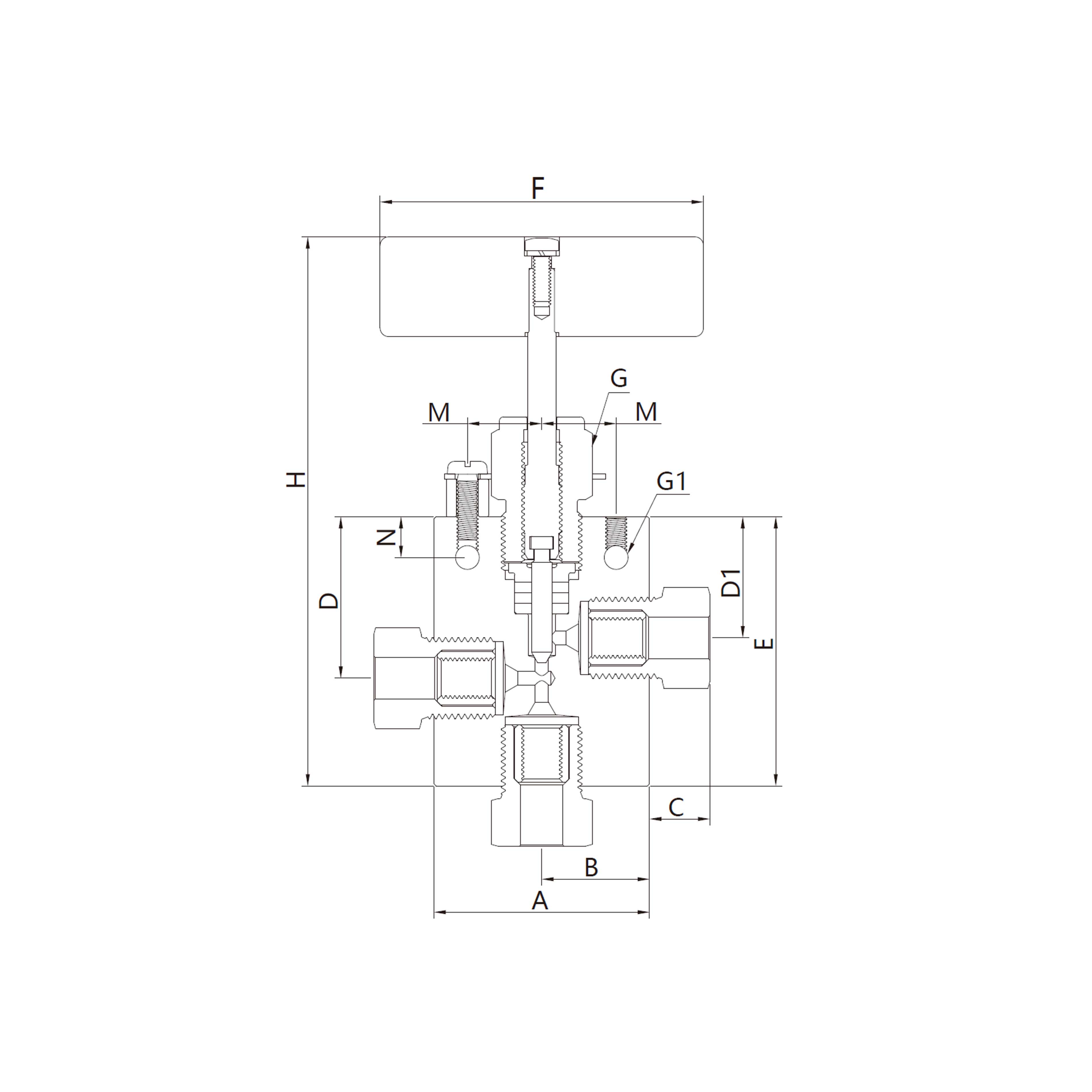 30N(Tubing Connection, 3-Way)2 on pressure