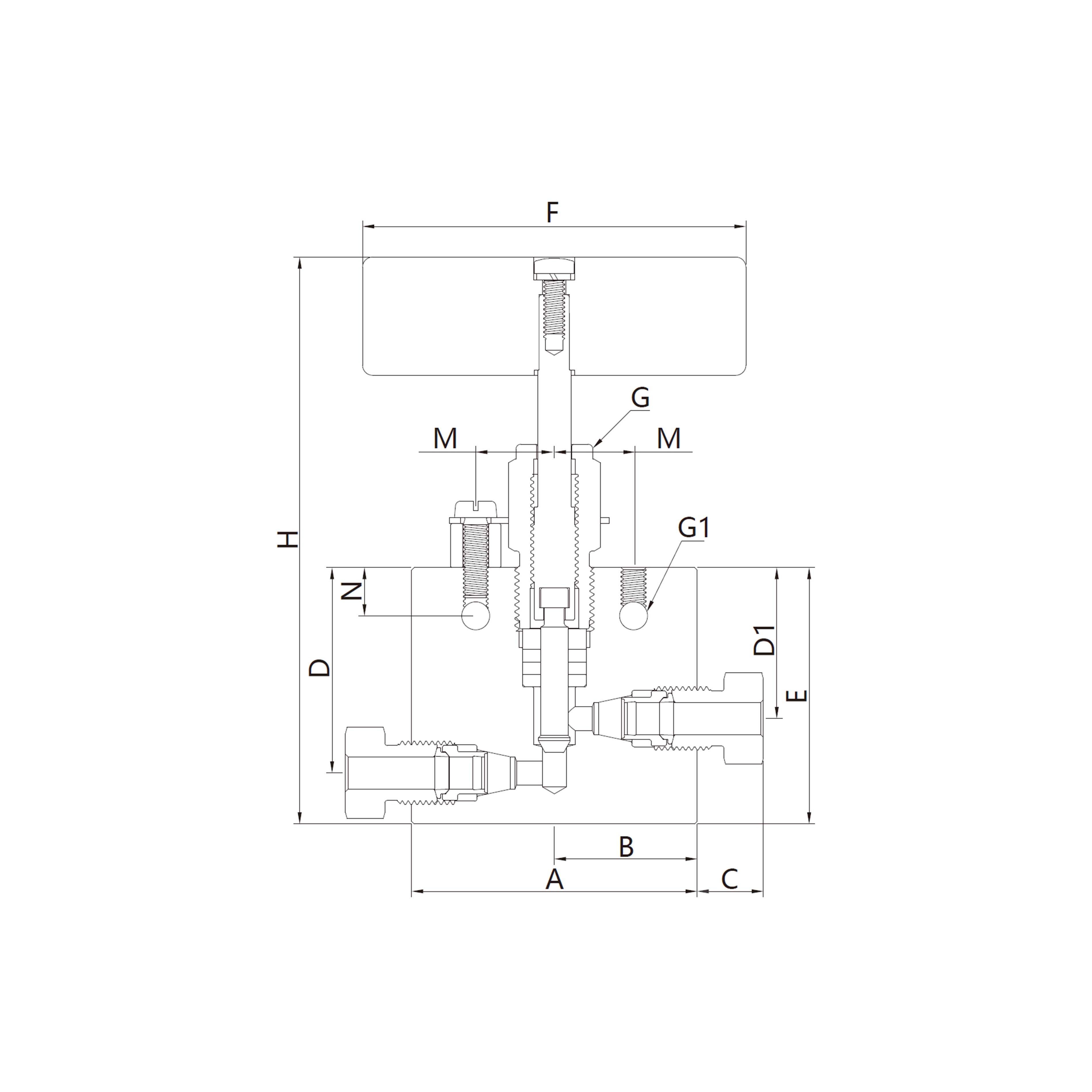 15N(Tube Connection, 2-Way）Straight