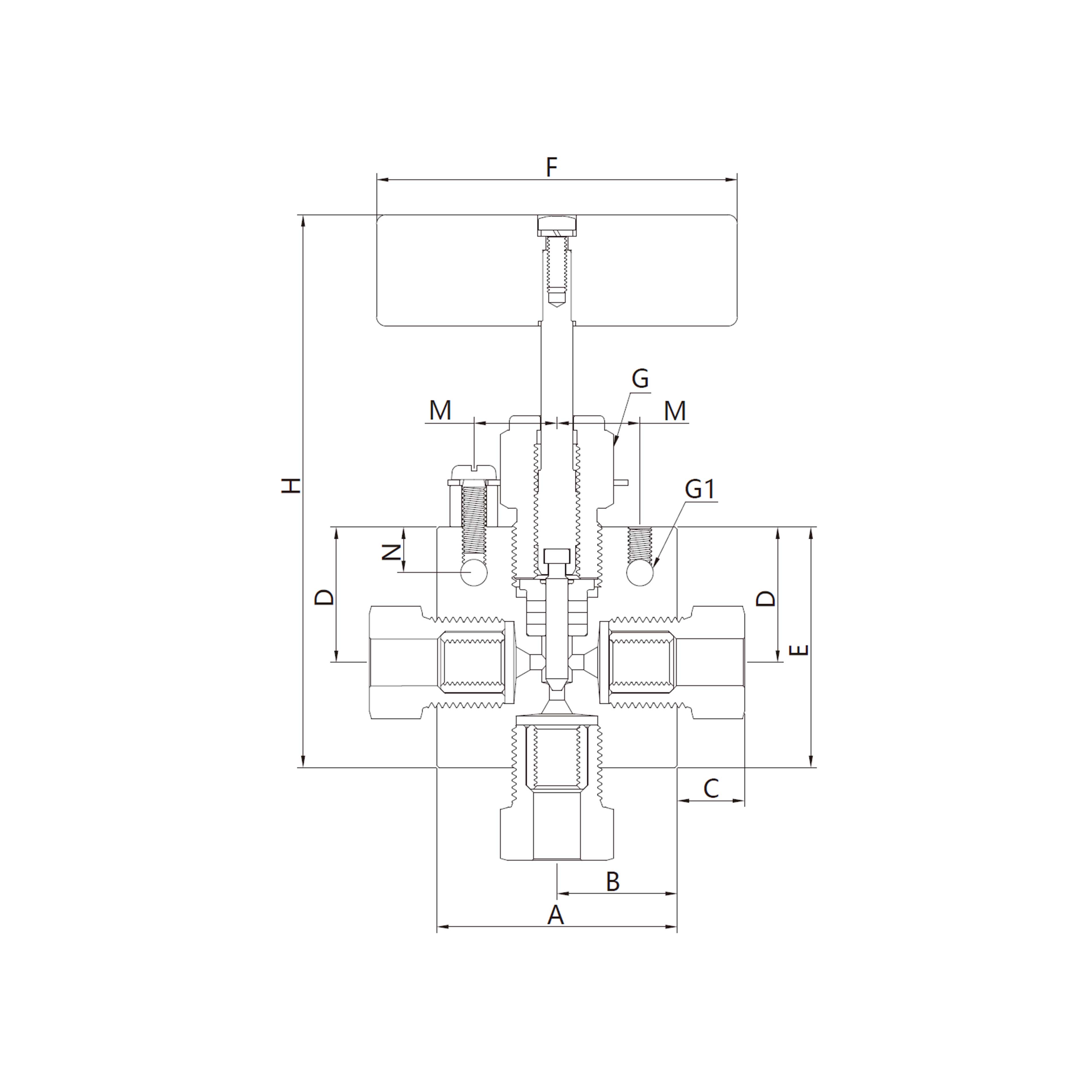 30N(Tubing Connection, 3-Way)1 on pressure
