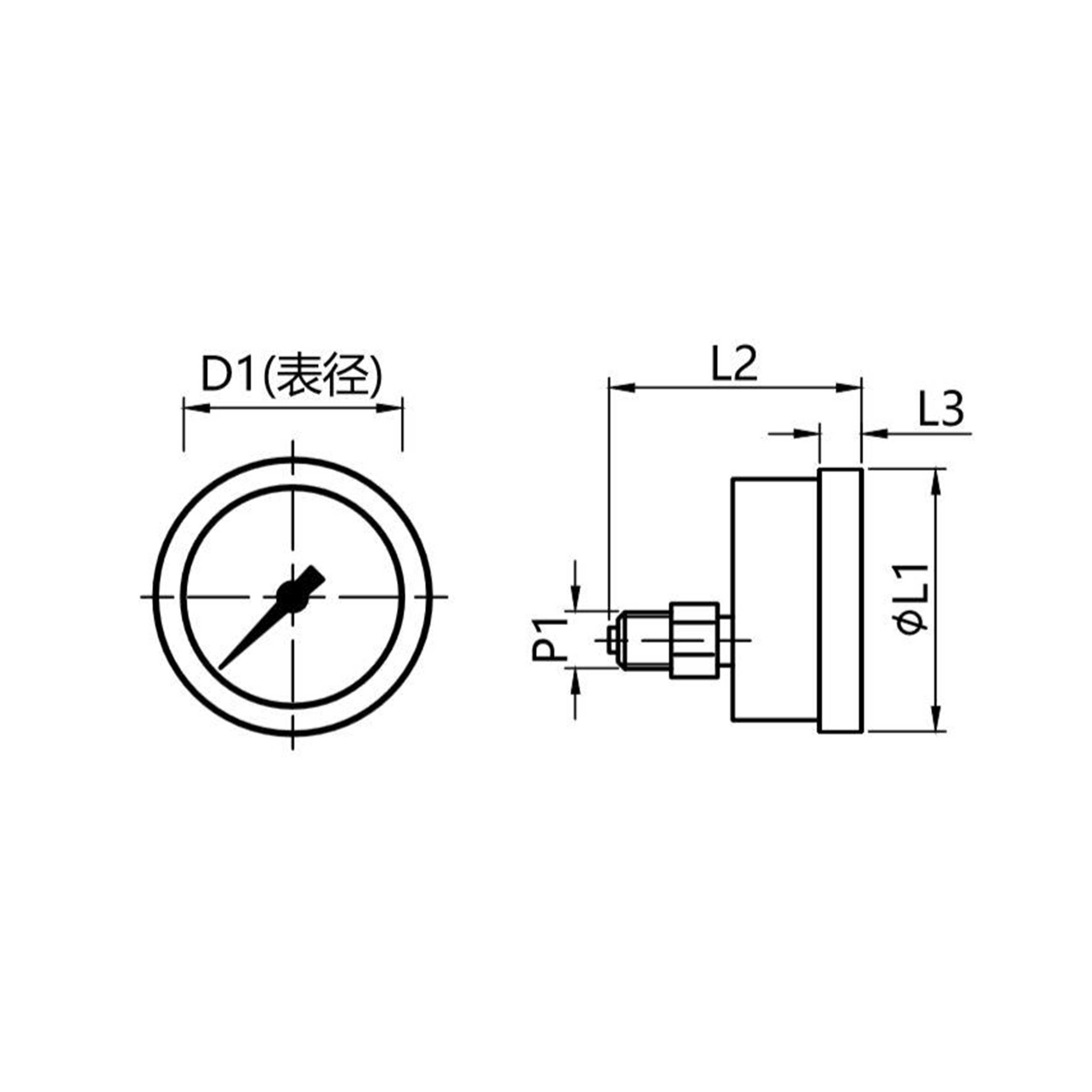 YN-3  Axial Pressure Gauge
