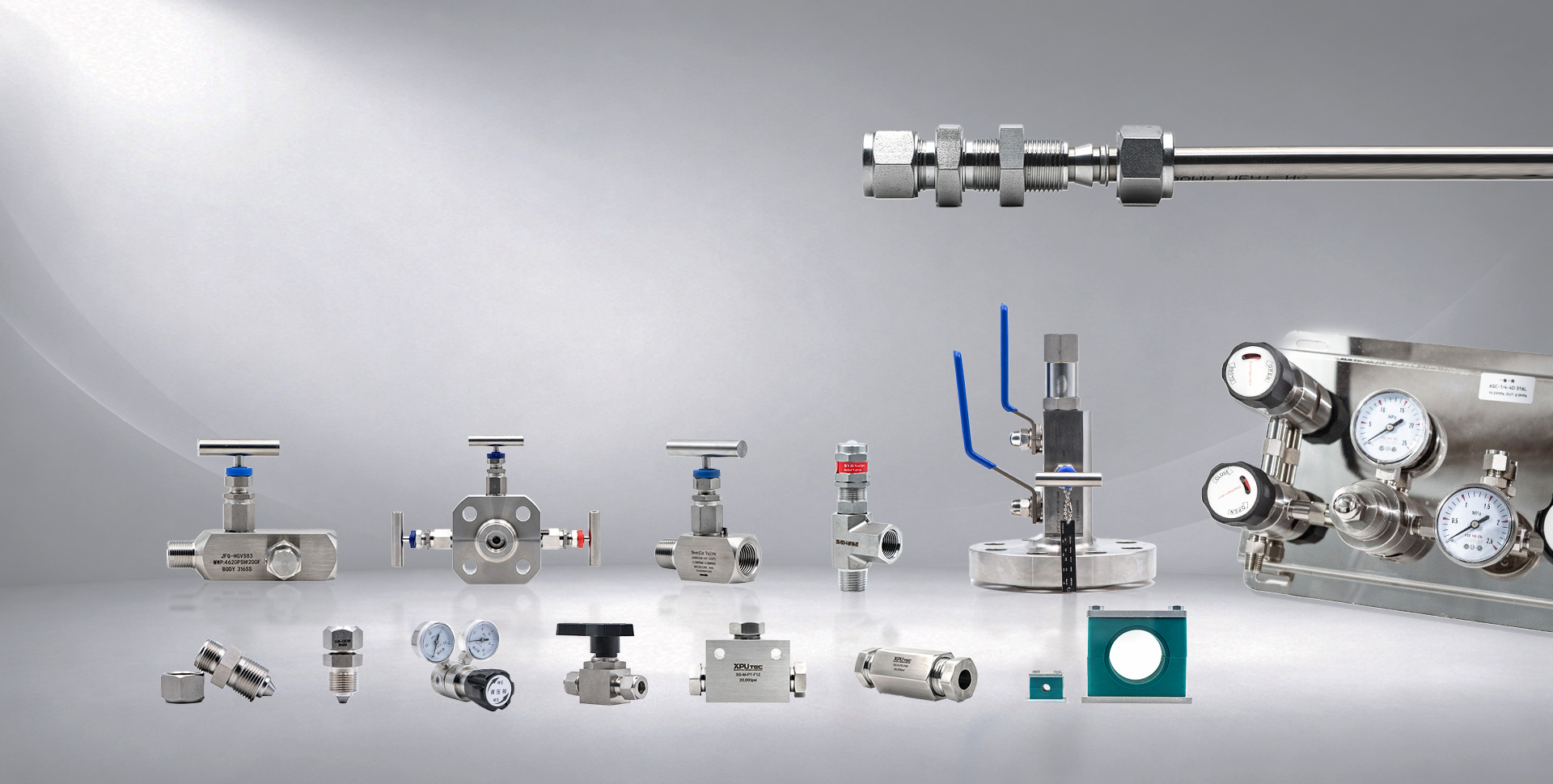 Fluid Connection and Control Products<br/>Fittings · Valves · Pipes · System Integration